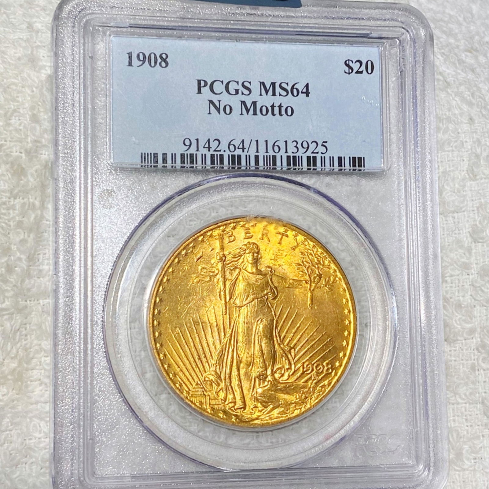 1908 $20 Gold Double Eagle PCGS - MS64 NO MOTTO (1 of 2)