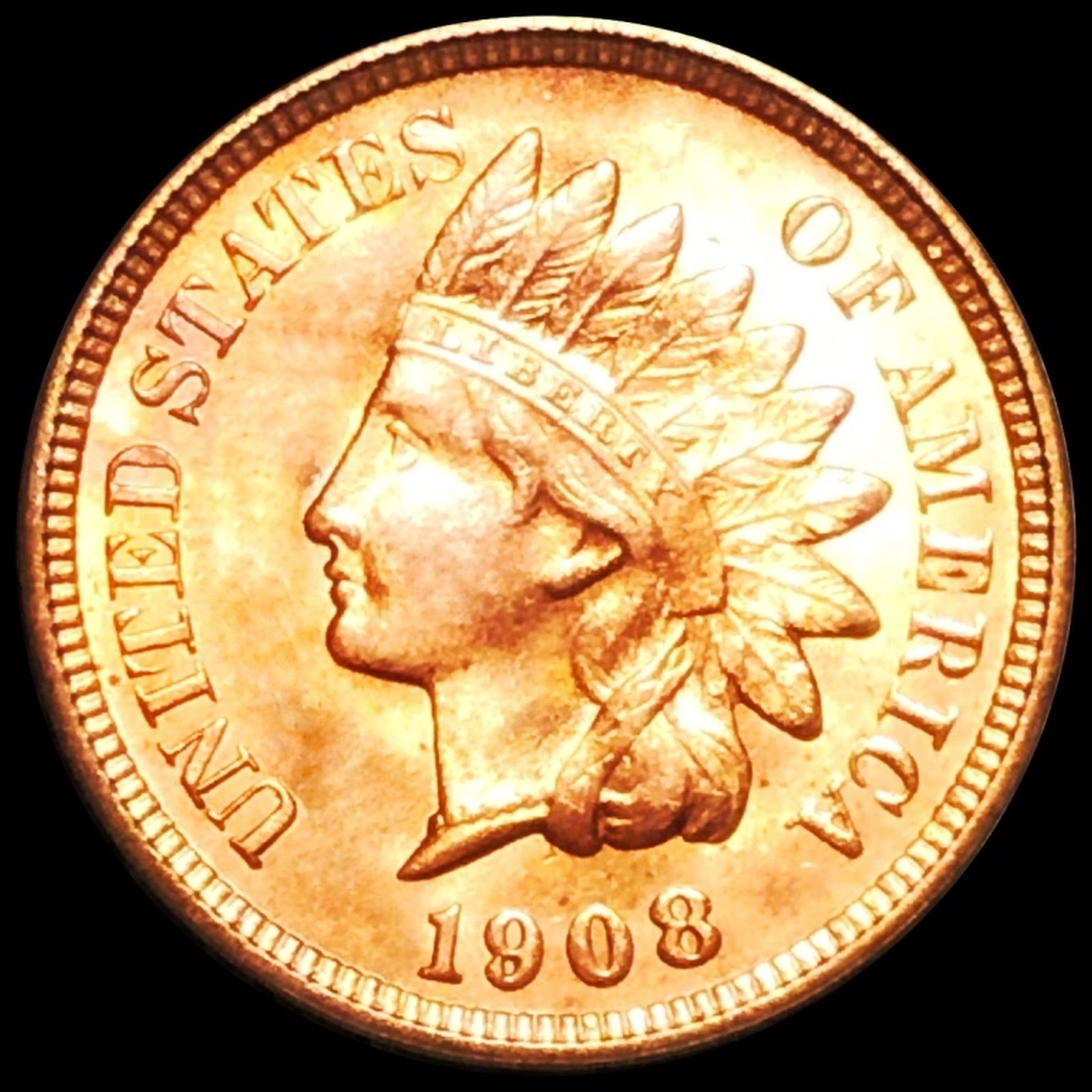 1908 Indian Head Penny UNCIRCULATED (1 of 2)