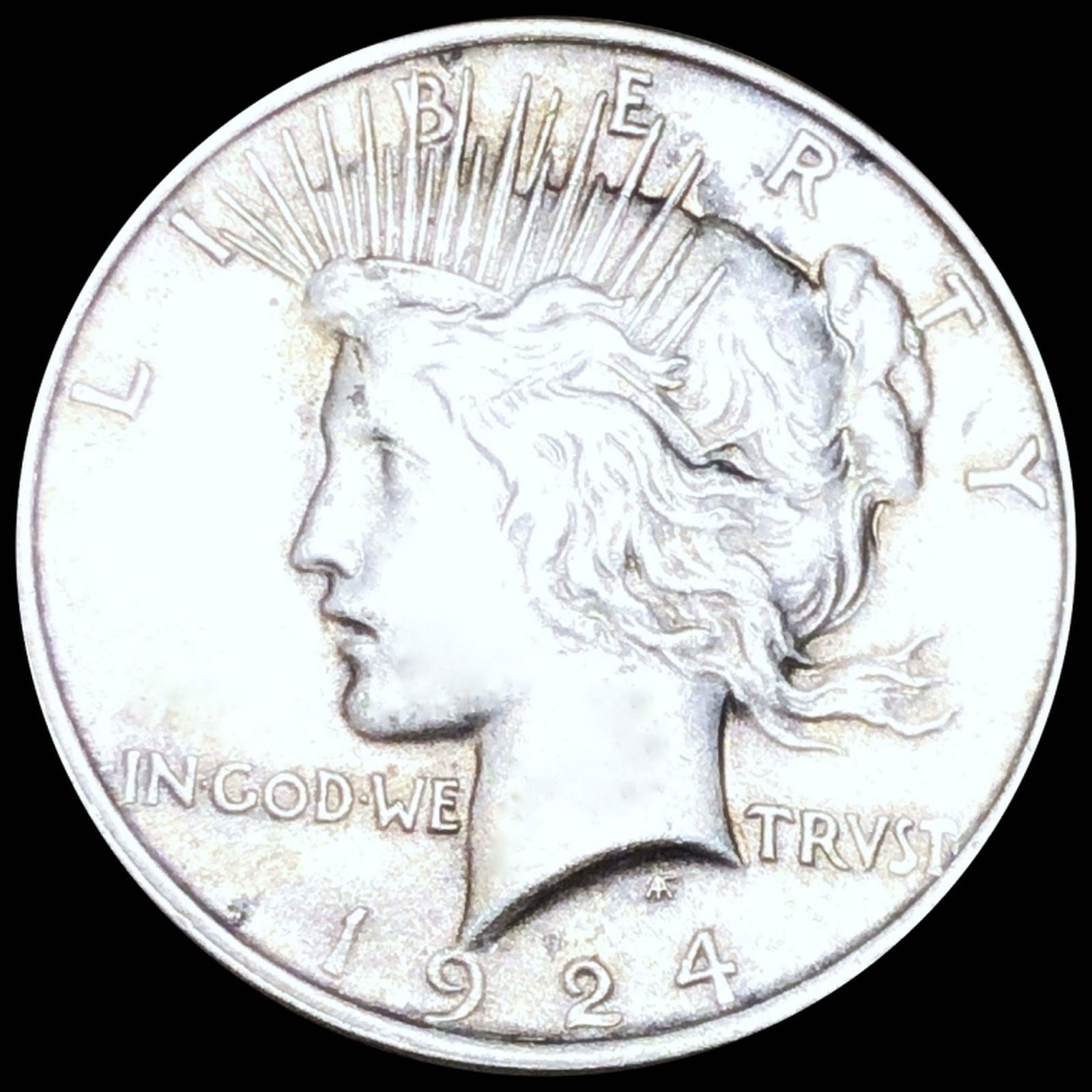 1924 Silver Peace Dollar NEARLY UNCIRCULATED (1 of 2)