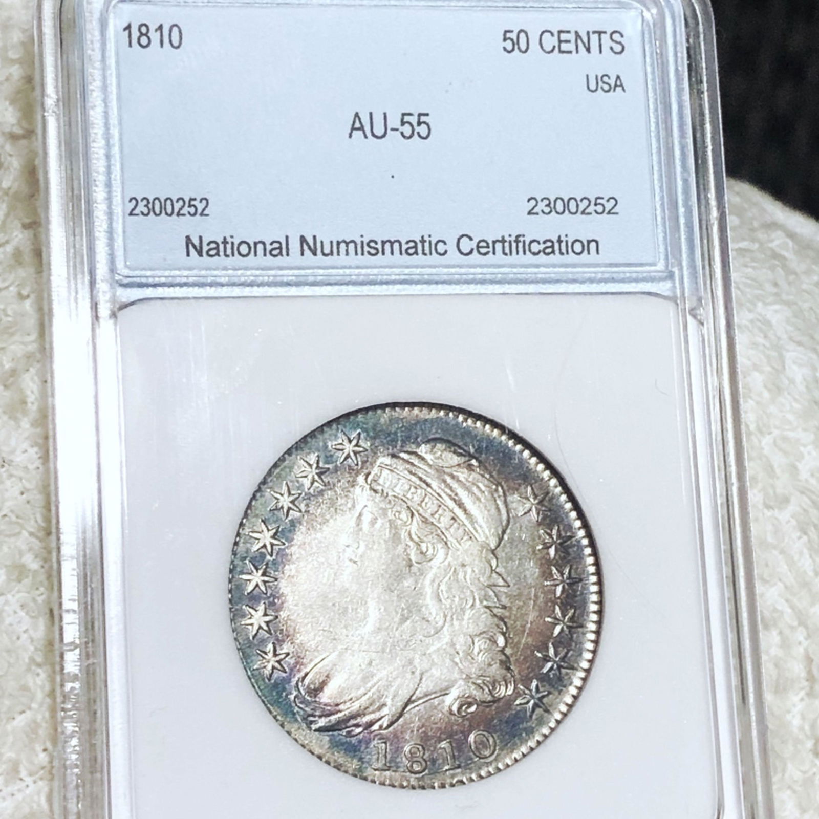 1810 Capped Bust Half Dollar NNC - AU55 (1 of 2)