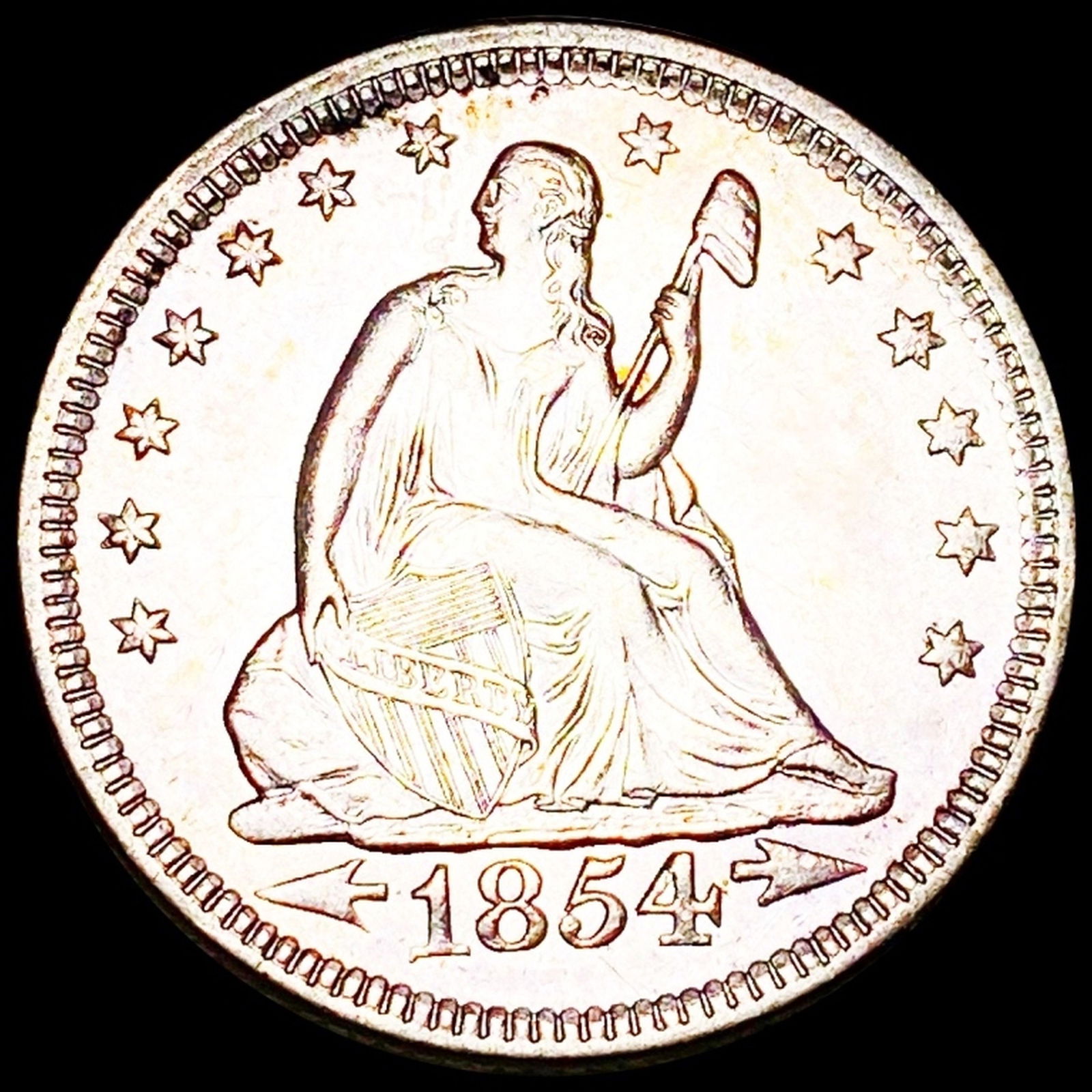 1854 Seated Liberty Quarter UNCIRCULATED (1 of 2)