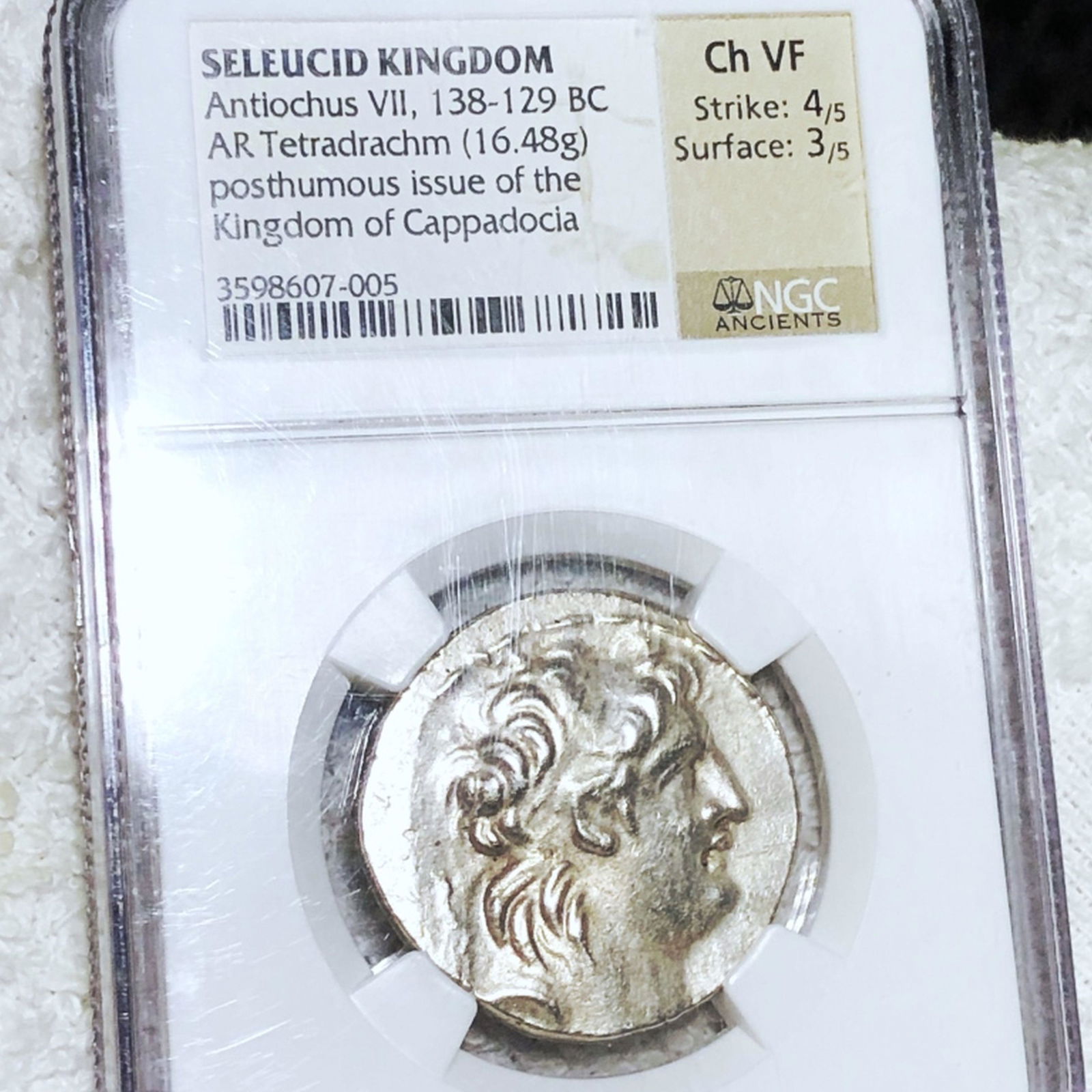 138-129 BC Seleucid Kingdom Tetradrachm NGC-CH VF (1 of 2)