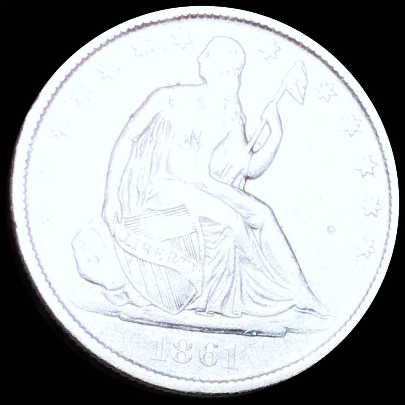 1861-O Seated Half Dollar NEARLY UNC (1 of 2)