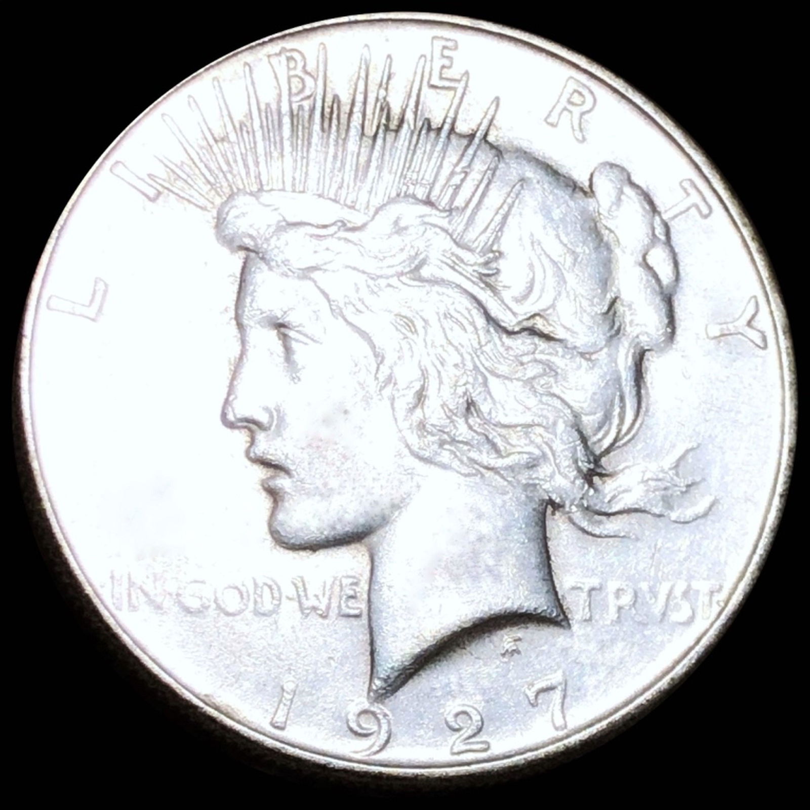 1927-S Silver Peace Dollar ABOUT UNCIRCULATED (1 of 2)