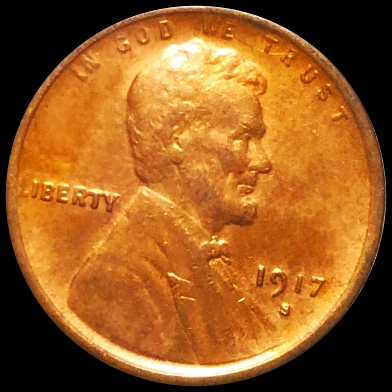 1917-S Lincoln Wheat Penny NEARLY UNCIRCULATED (1 of 2)