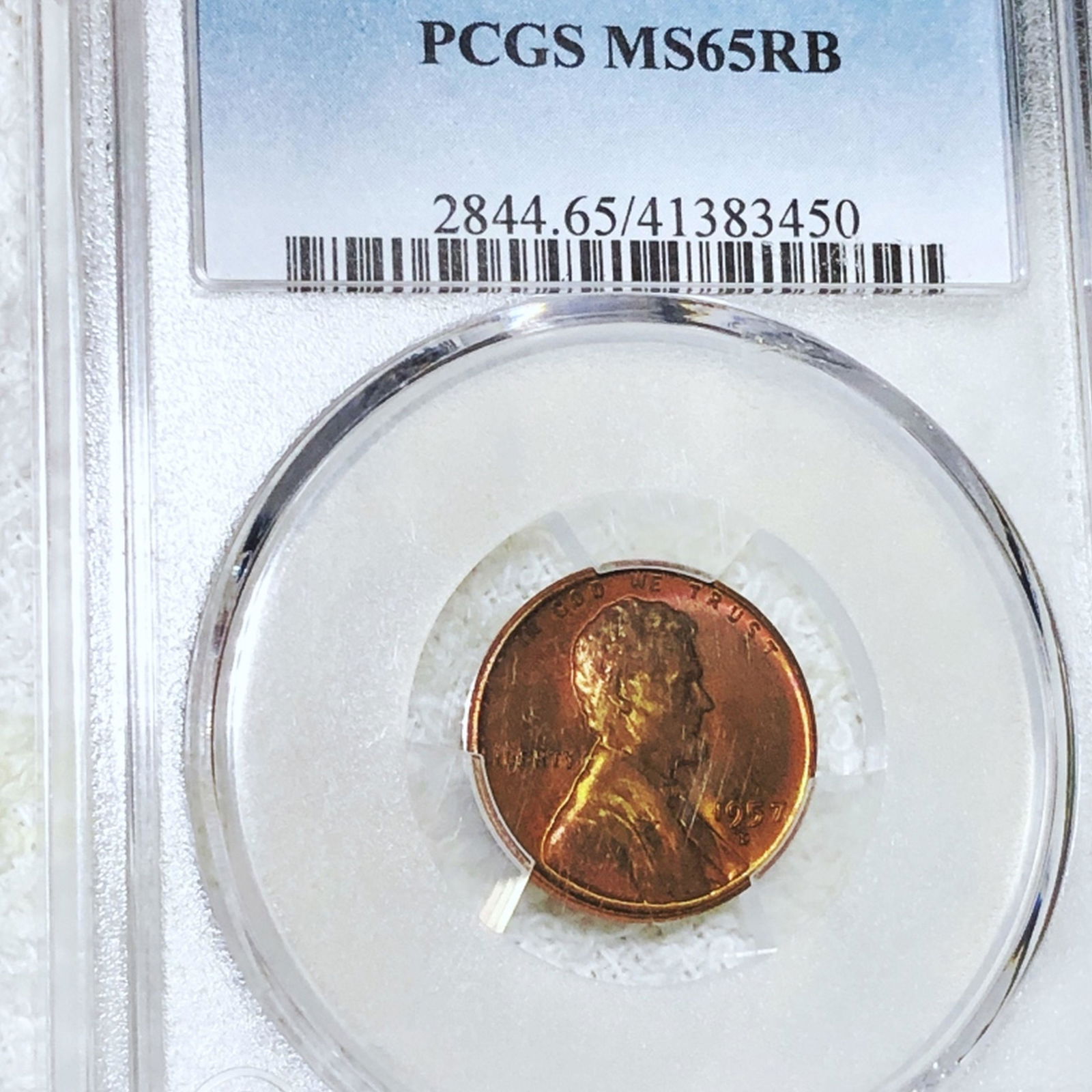 1957-D Lincoln Wheat Penny PCGS - MS 65 RB (1 of 2)