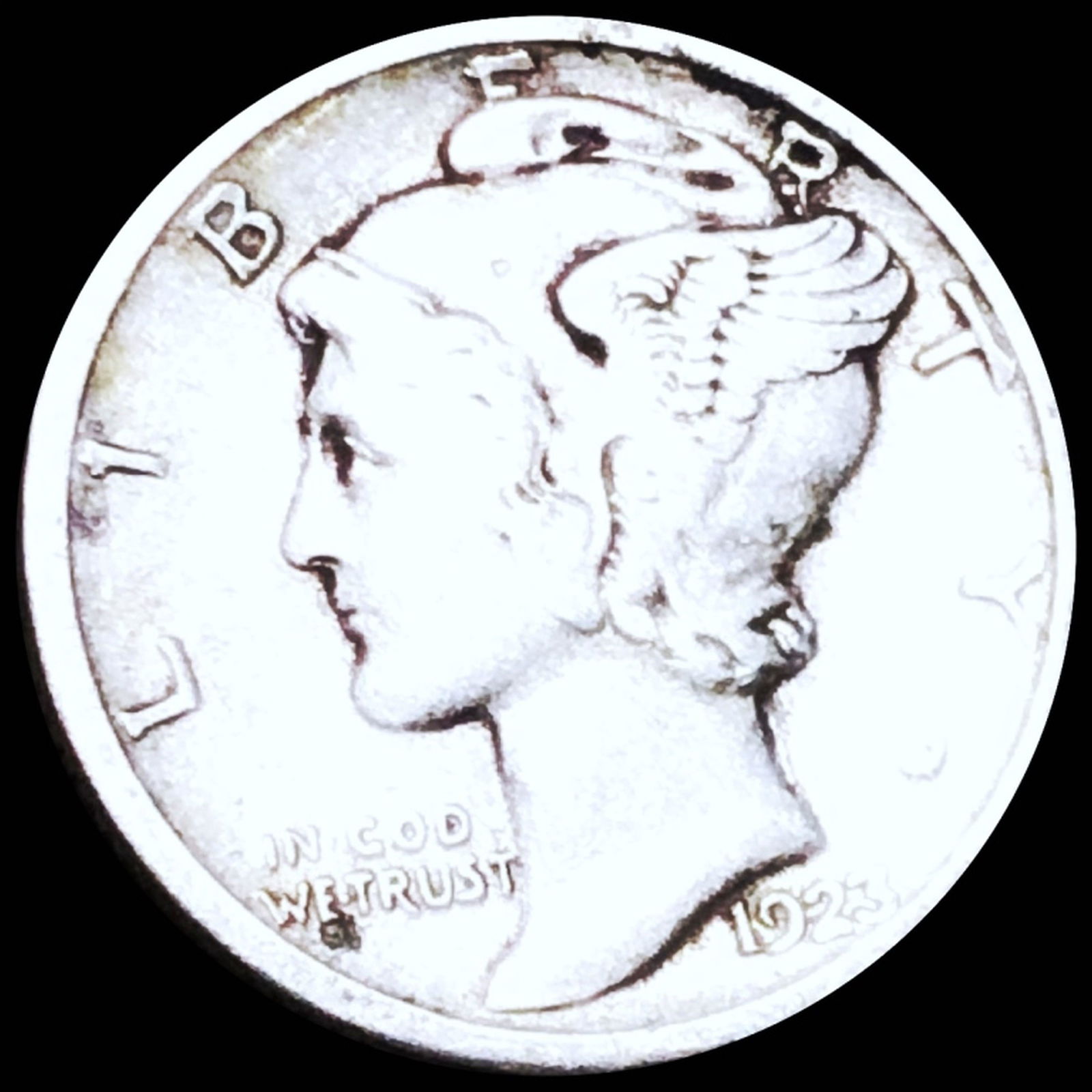 1923-S Mercury Silver Dime LIGHTLY CIRCULATED (1 of 2)