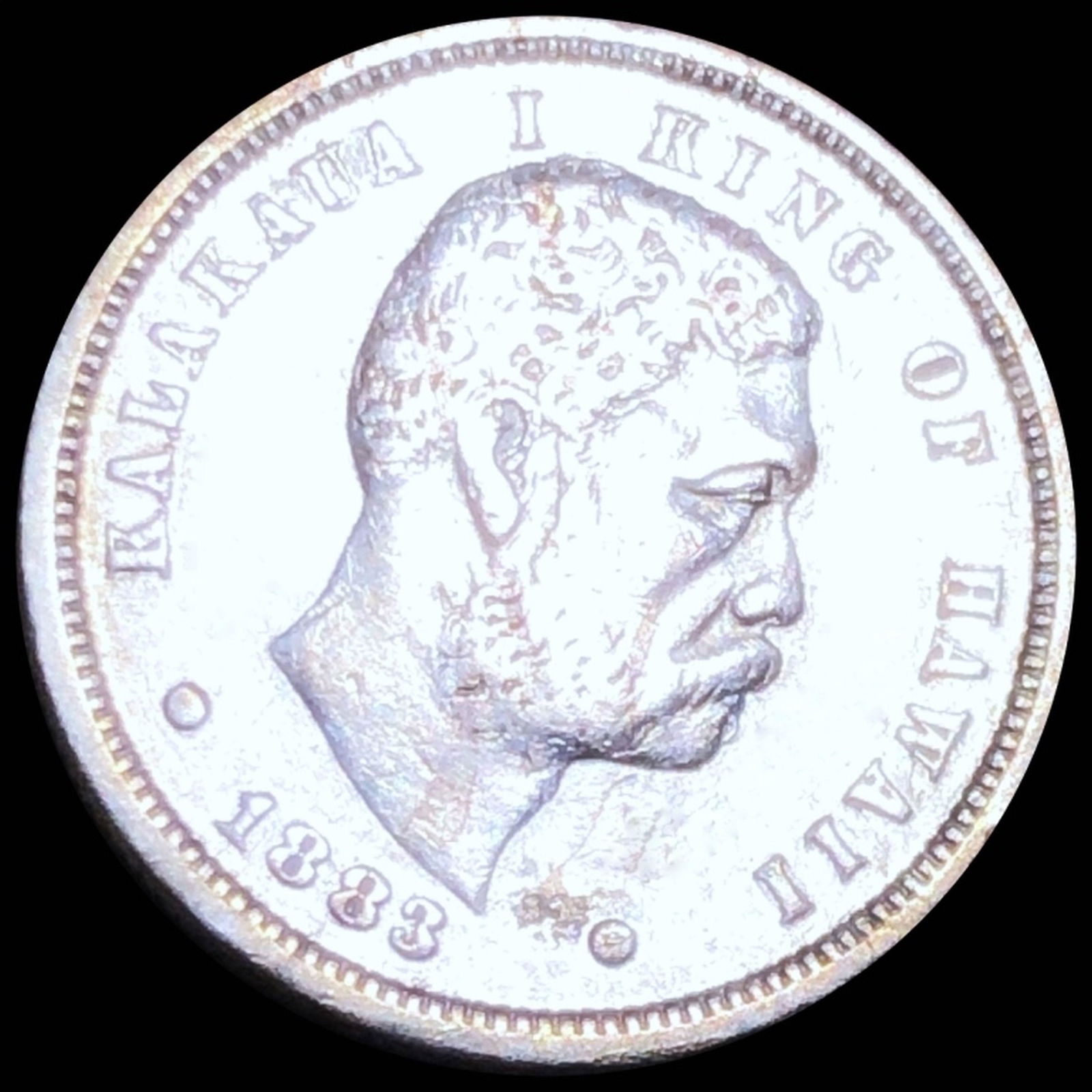 1883 Kingdom Of Hawaii Silver Dime LIGHT CIRC (1 of 2)