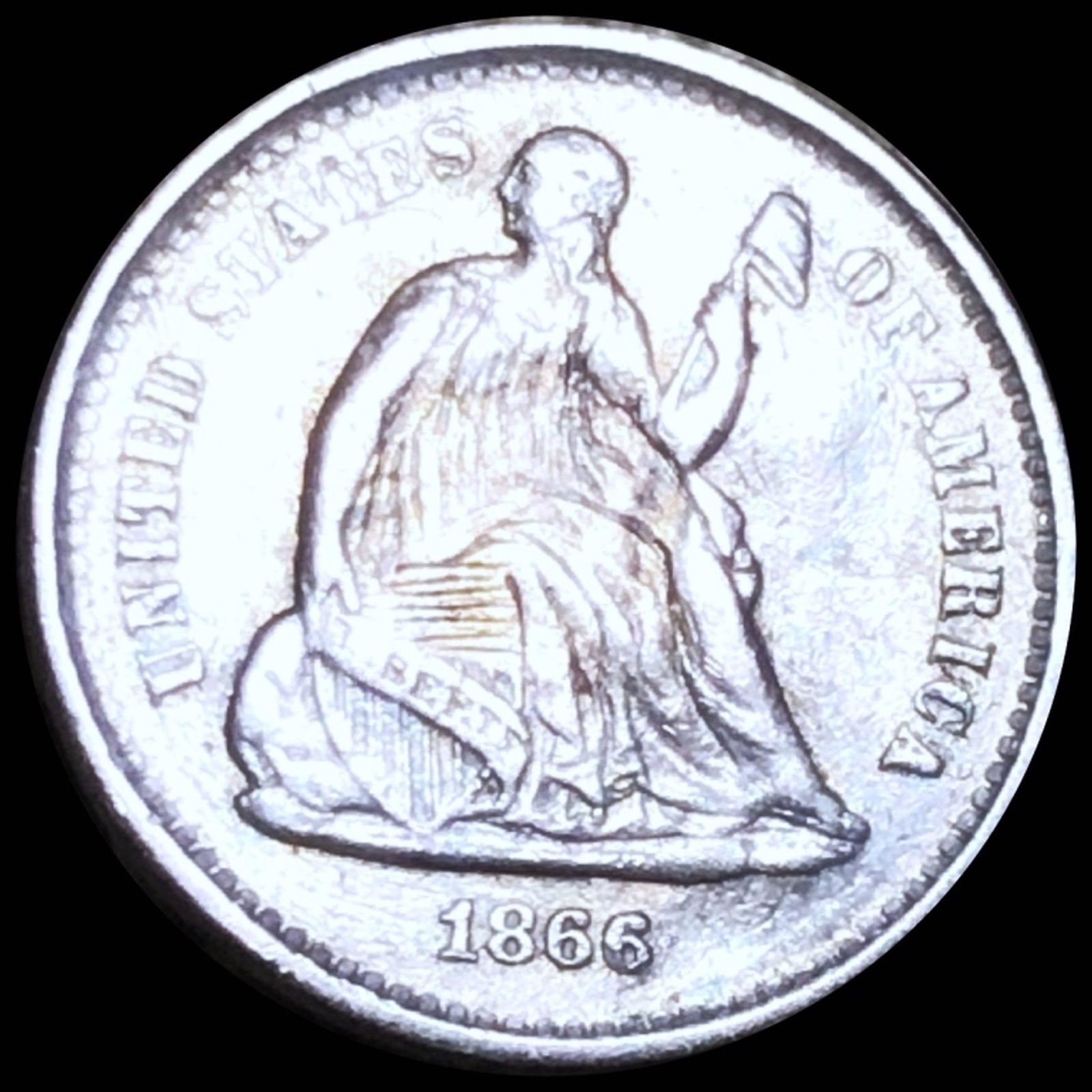 1866-S Seated Liberty Half Dime UNCIRCULATED (1 of 2)