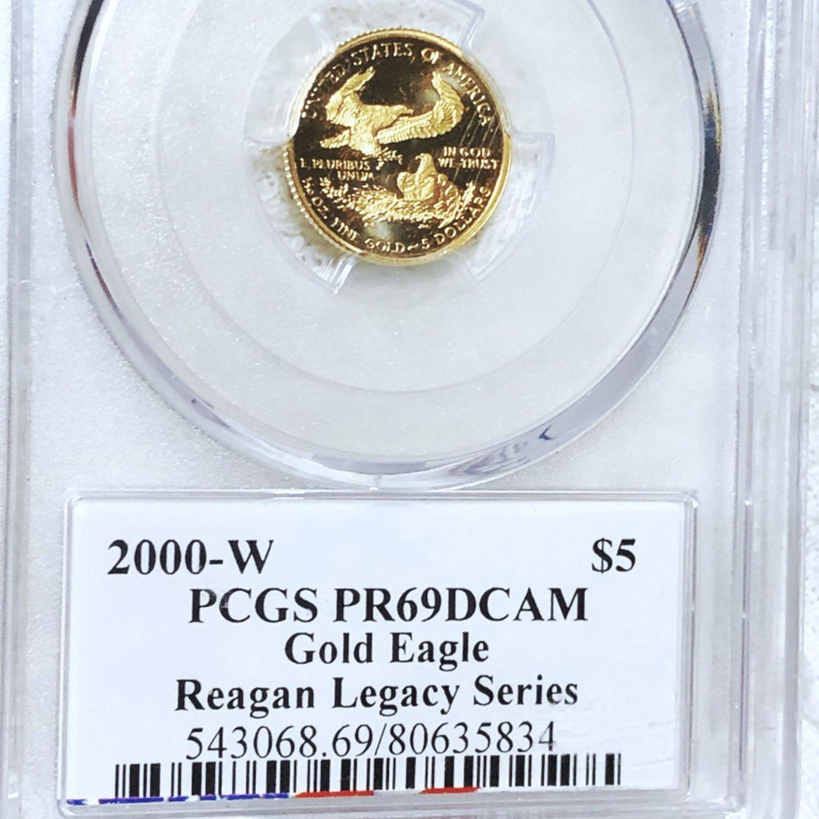 2000-W $5 Gold Half Eagle PCGS - PR 69 DCAM REAGAN (1 of 2)