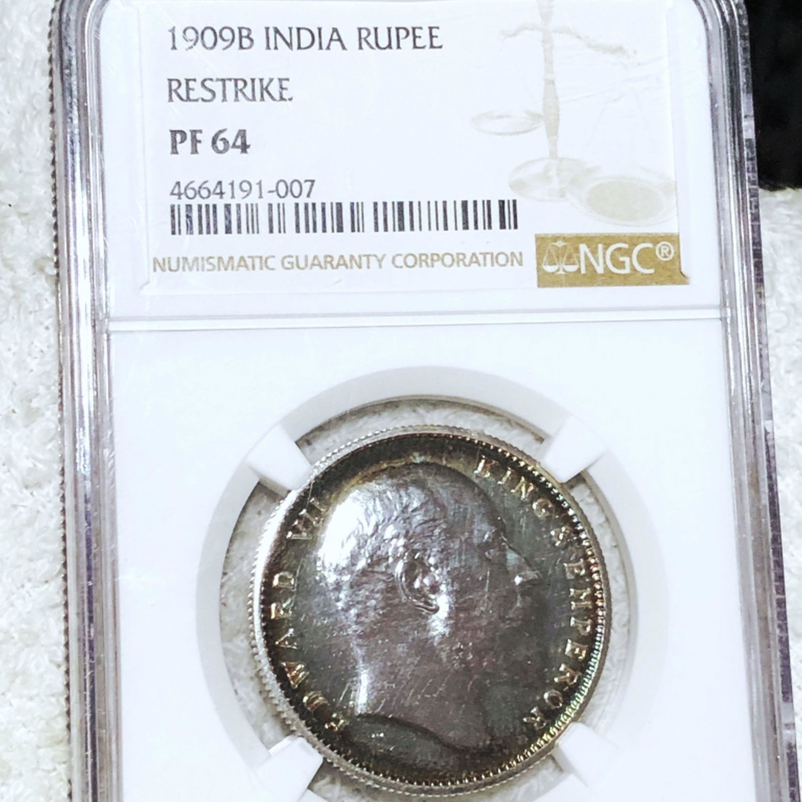 1909-B Indian Silver Rupee NGC - PF64 RESTRIKE (1 of 2)