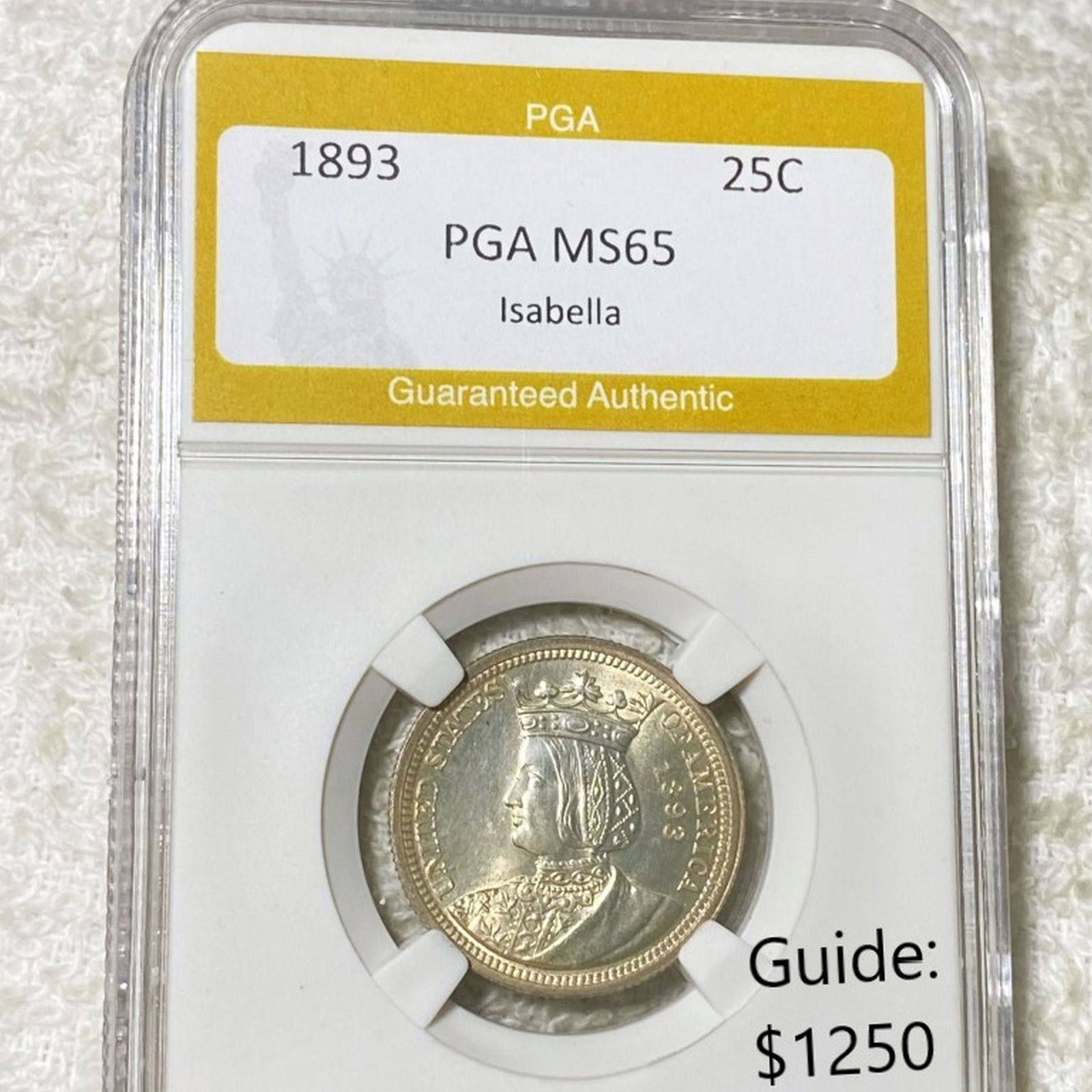 1893 Isabella Silver Quarter PGA - MS65 (1 of 2)
