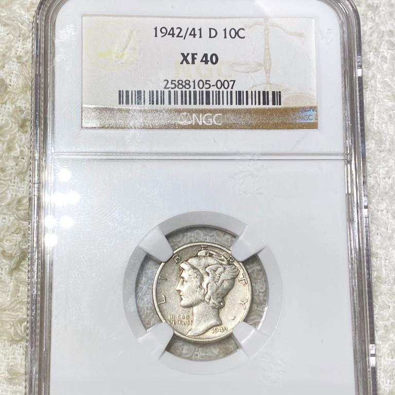 1942/41 Mercury Silver Dime NGC - XF40 (1 of 2)