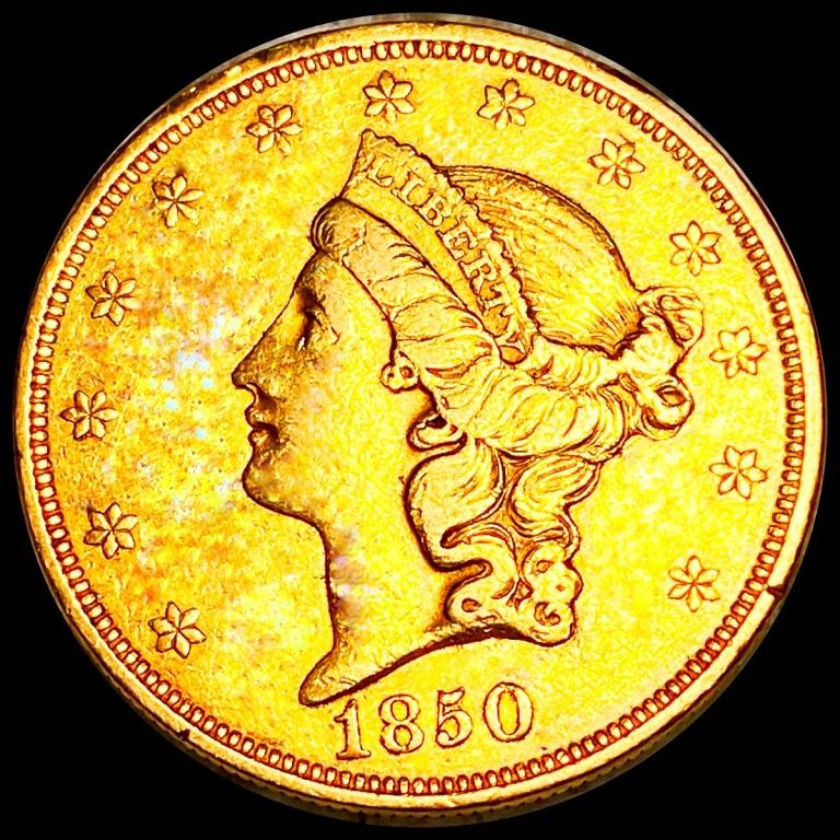 1850 $20 Gold Double Eagle LIGHTLY CIRCULATED (1 of 2)