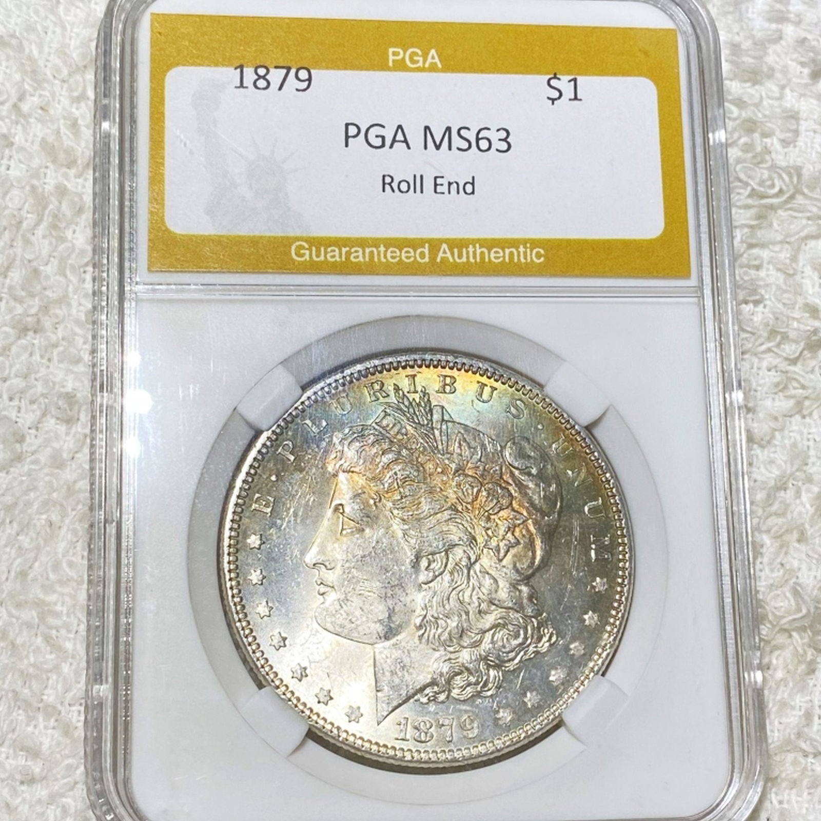 1879 Morgan Silver Dollar PGA - MS 63 ROLL END (1 of 2)