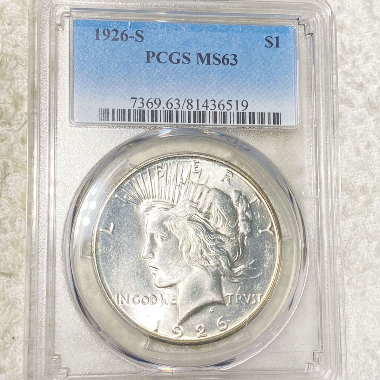 1926-S Silver Peace Dollar PCGS - MS63 (1 of 2)