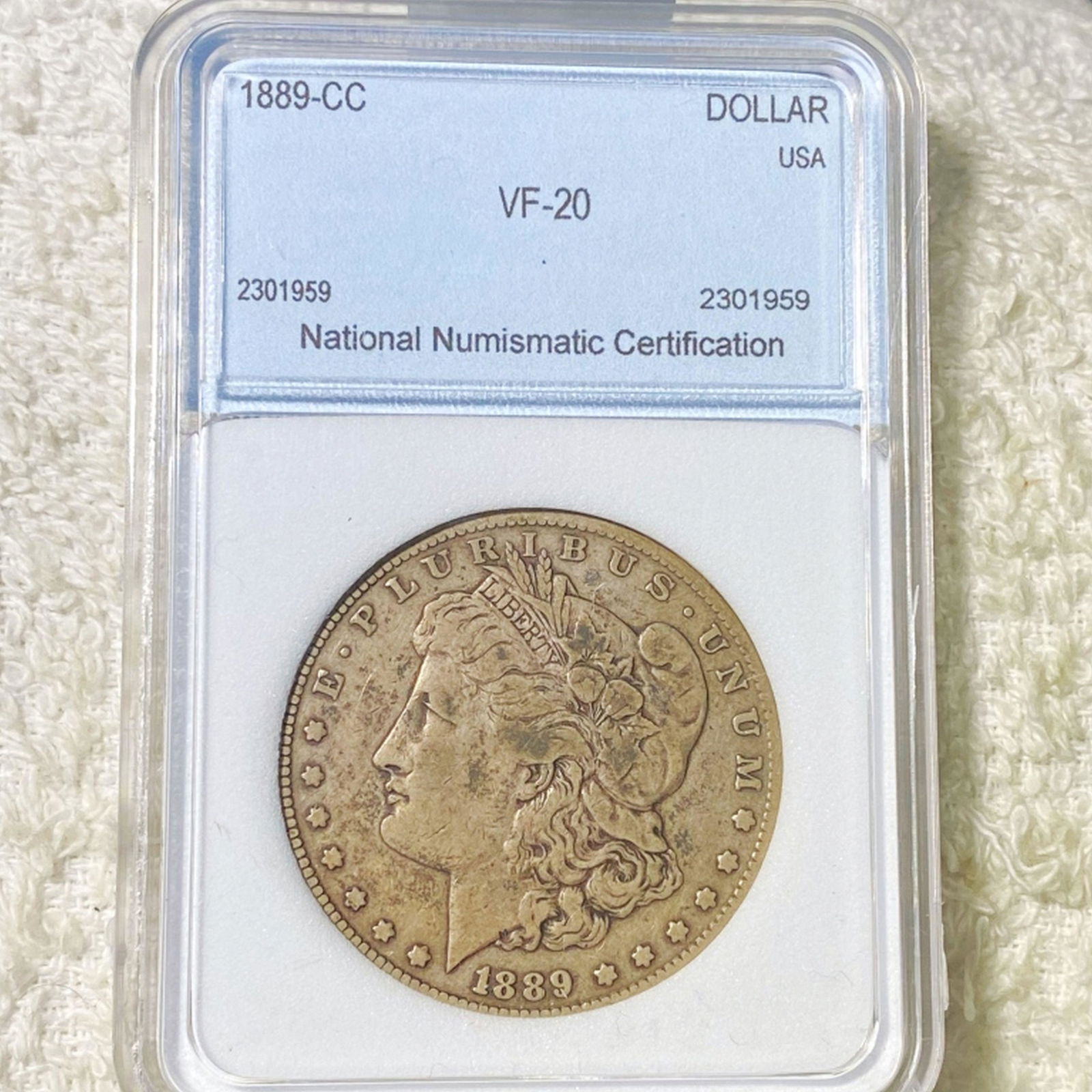 1889-CC Morgan Silver Dollar NNC - VF20 (1 of 2)