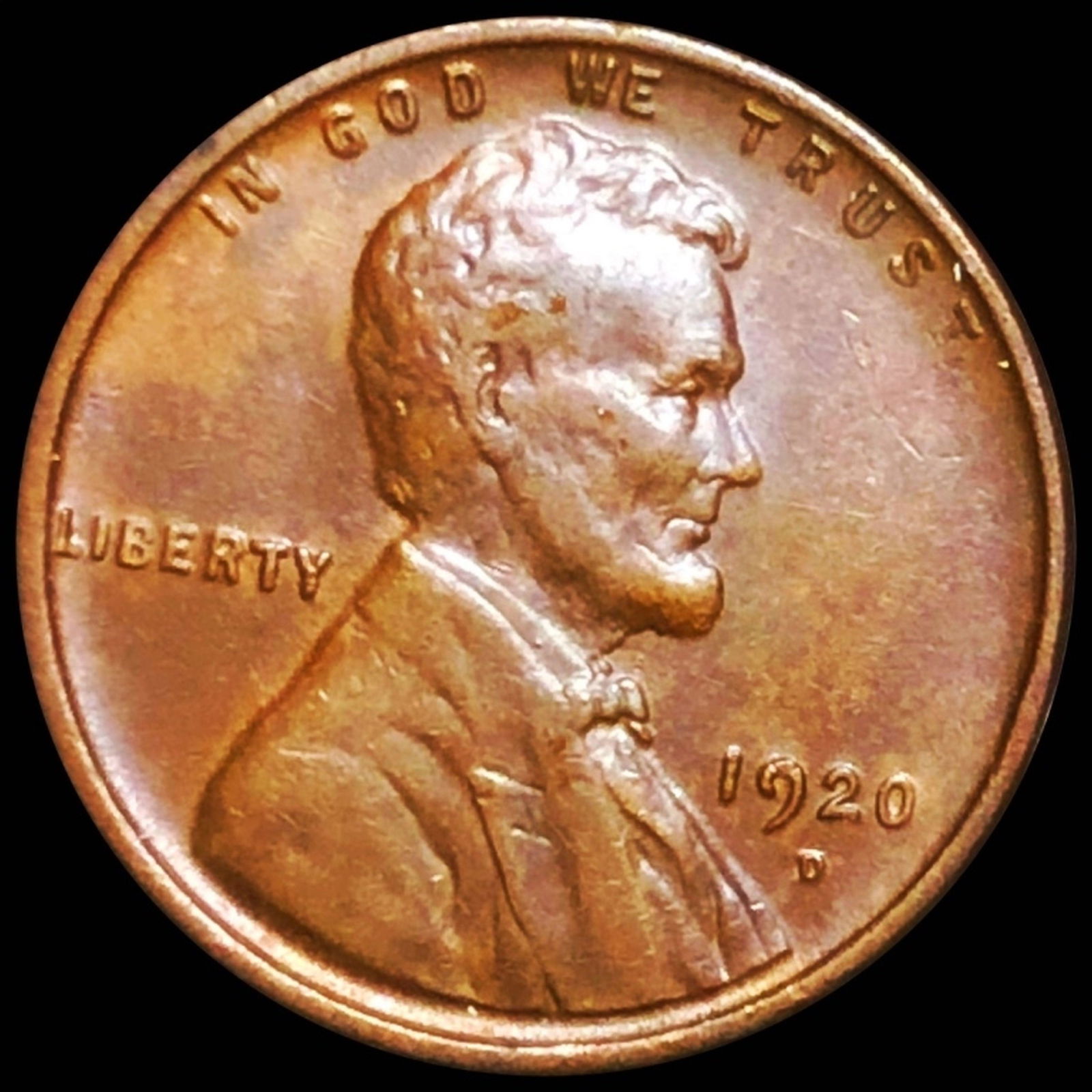 1920-D Lincoln Wheat Penny CLOSELY UNC (1 of 2)