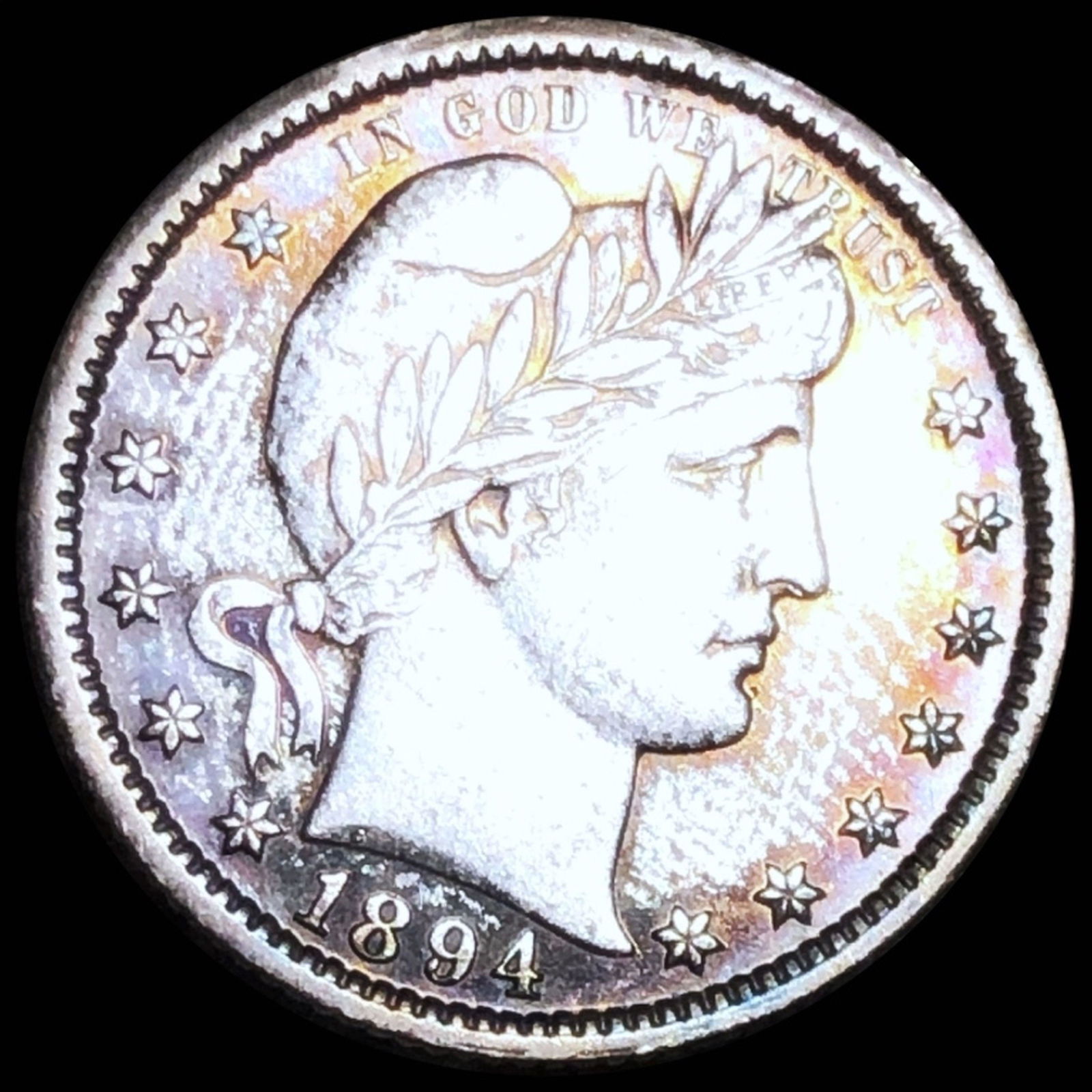 1894-O Barber Silver Quarter NEARLY UNCIRCULATED (1 of 2)