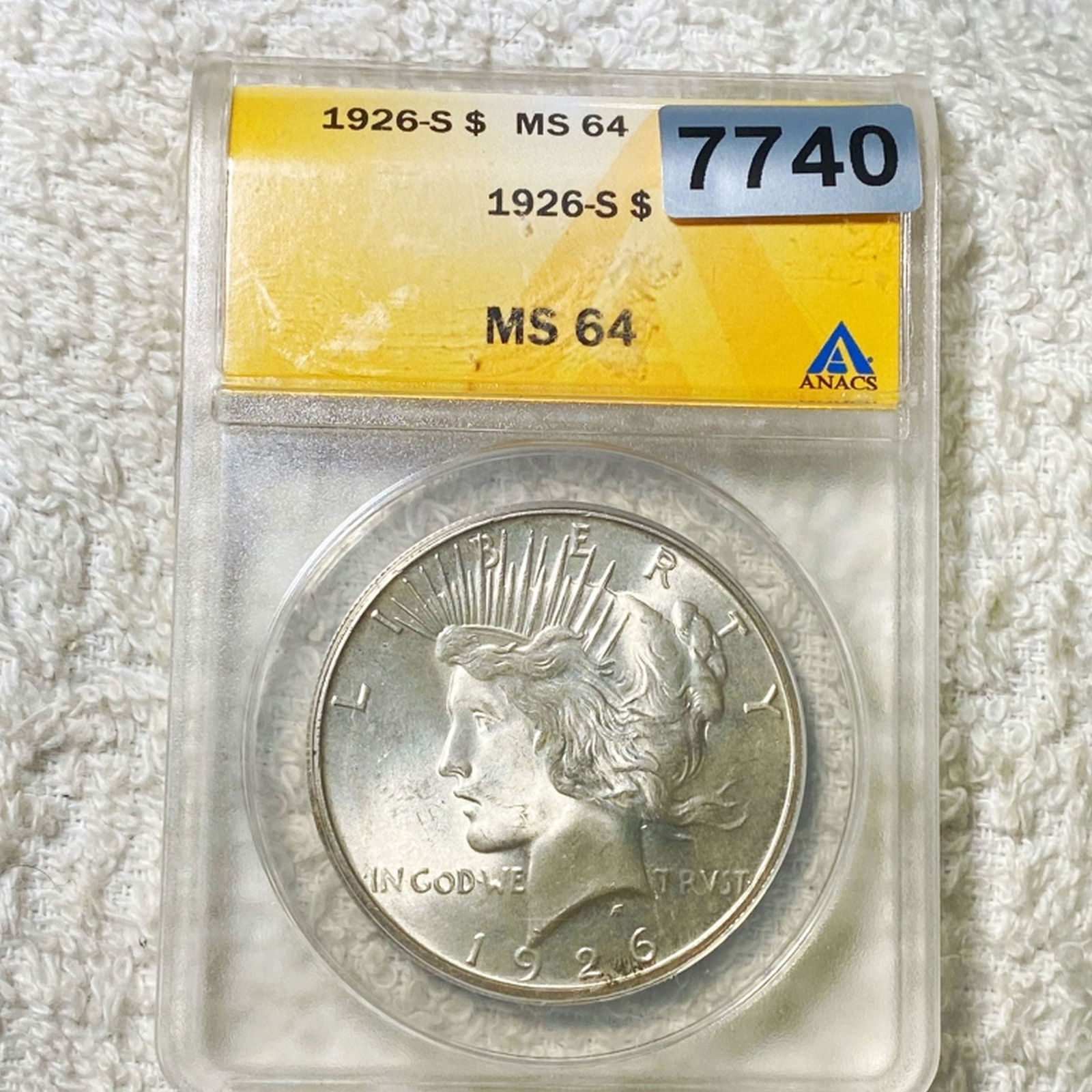 1926-S Silver Peace Dollar ANACS - MS64 (1 of 2)