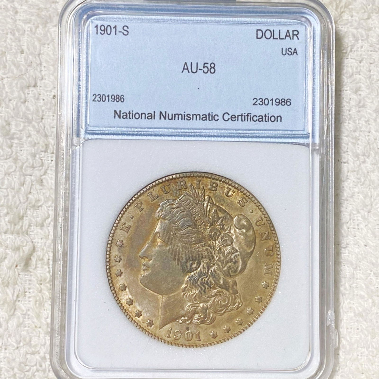 1901-S Morgan Silver Dollar NNC - AU58 (1 of 2)