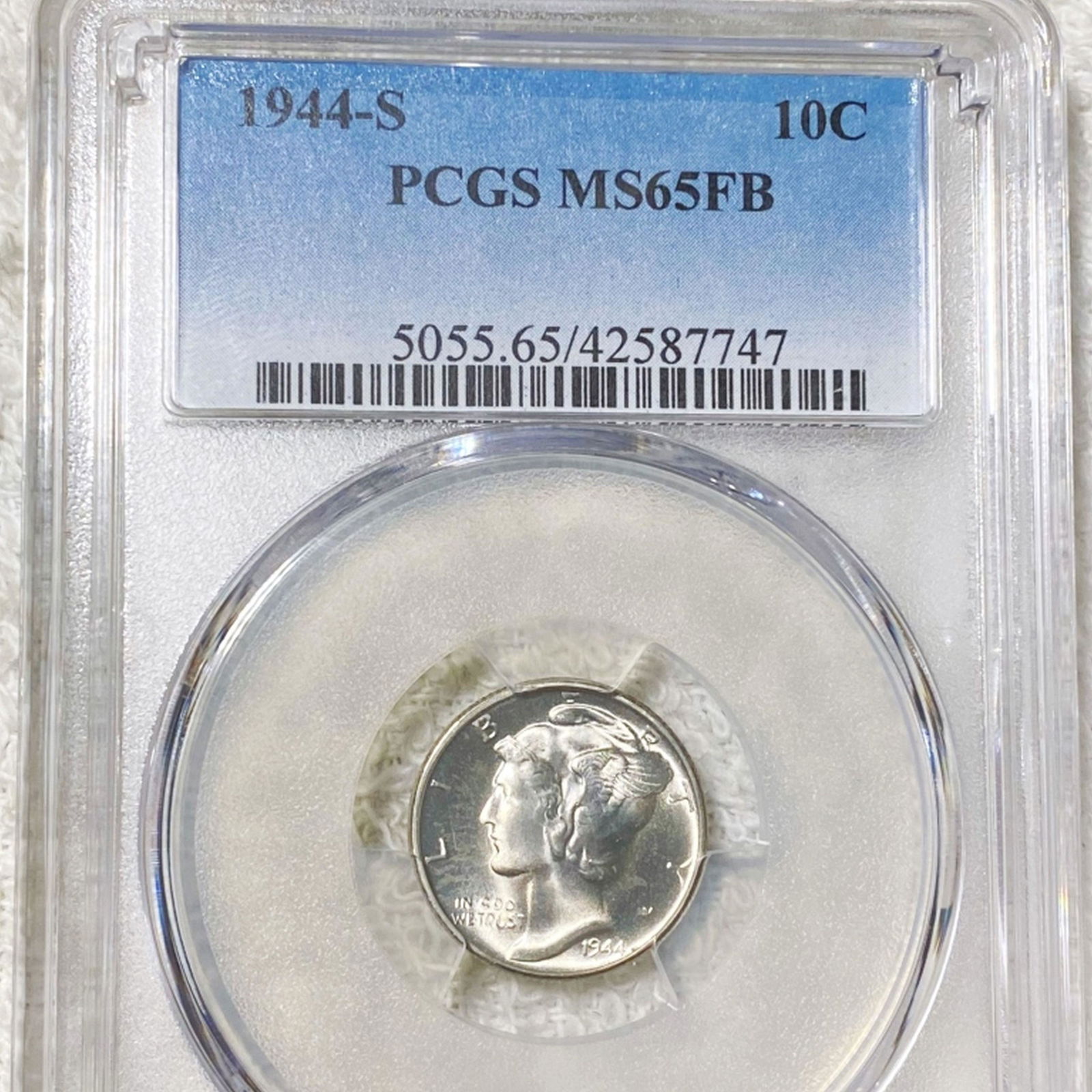 1944-S Mercury Silver Dime PCGS - MS 65 FB (1 of 2)