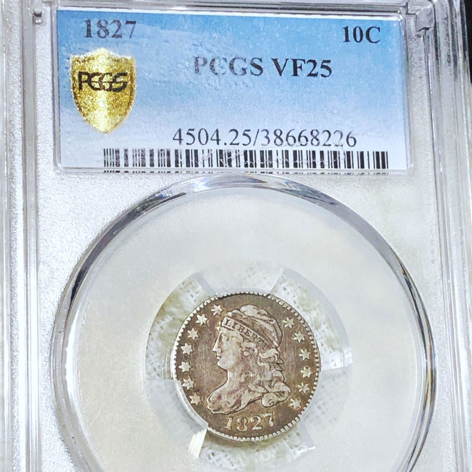 1827 Capped Bust Dime PCGS - VF25 (1 of 2)