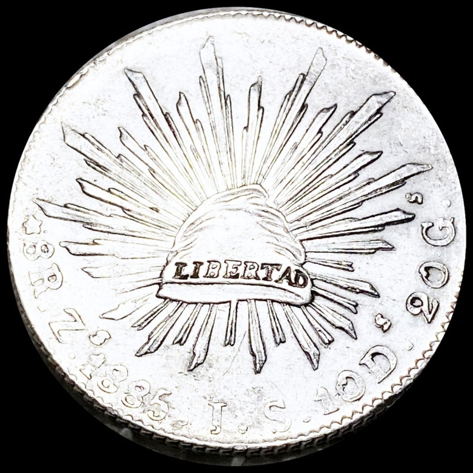 1885 Mexican Silver 8 Reales UNCIRCULATED (1 of 2)