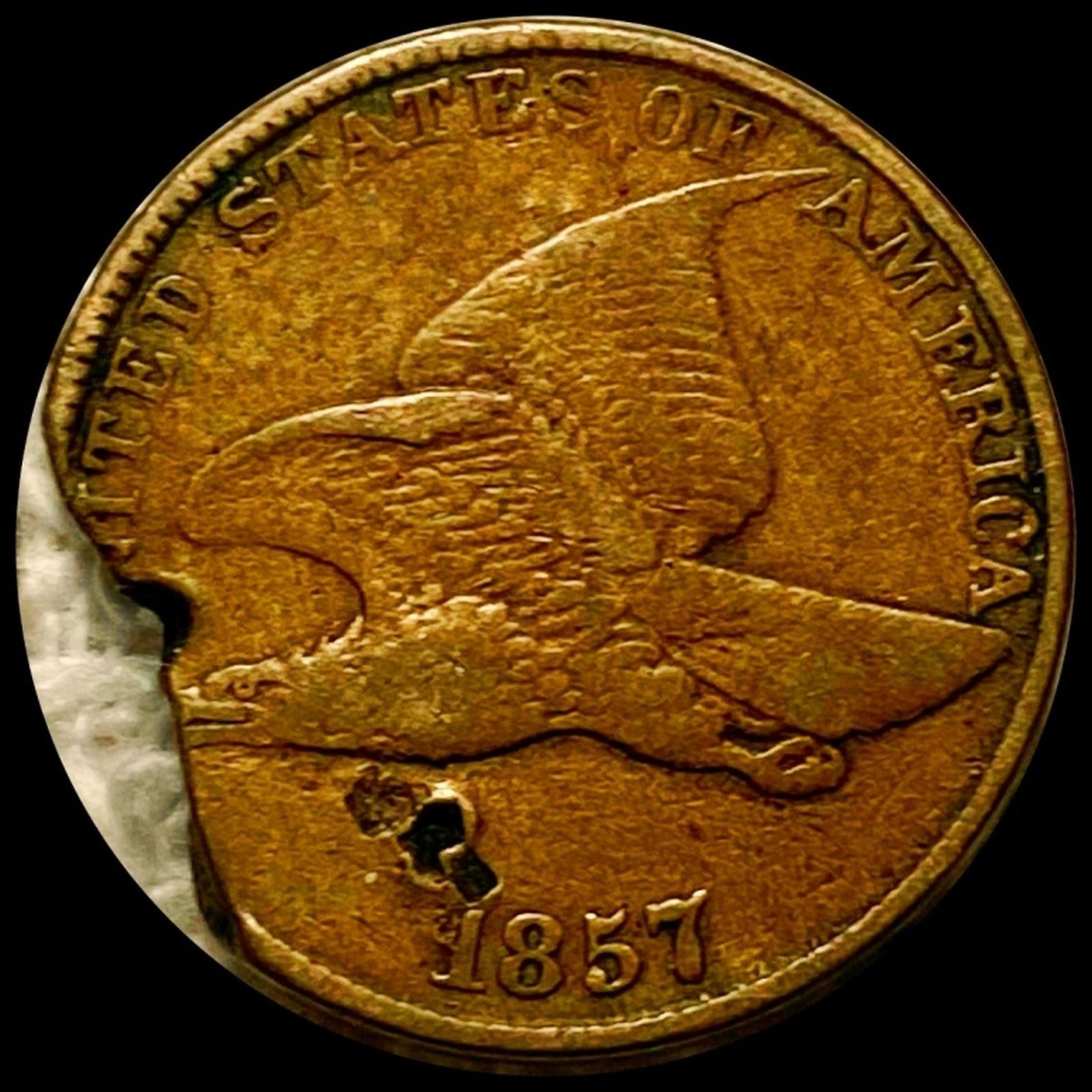 1857 Flying Eagle Cent NICELY CIRCULATED (1 of 2)