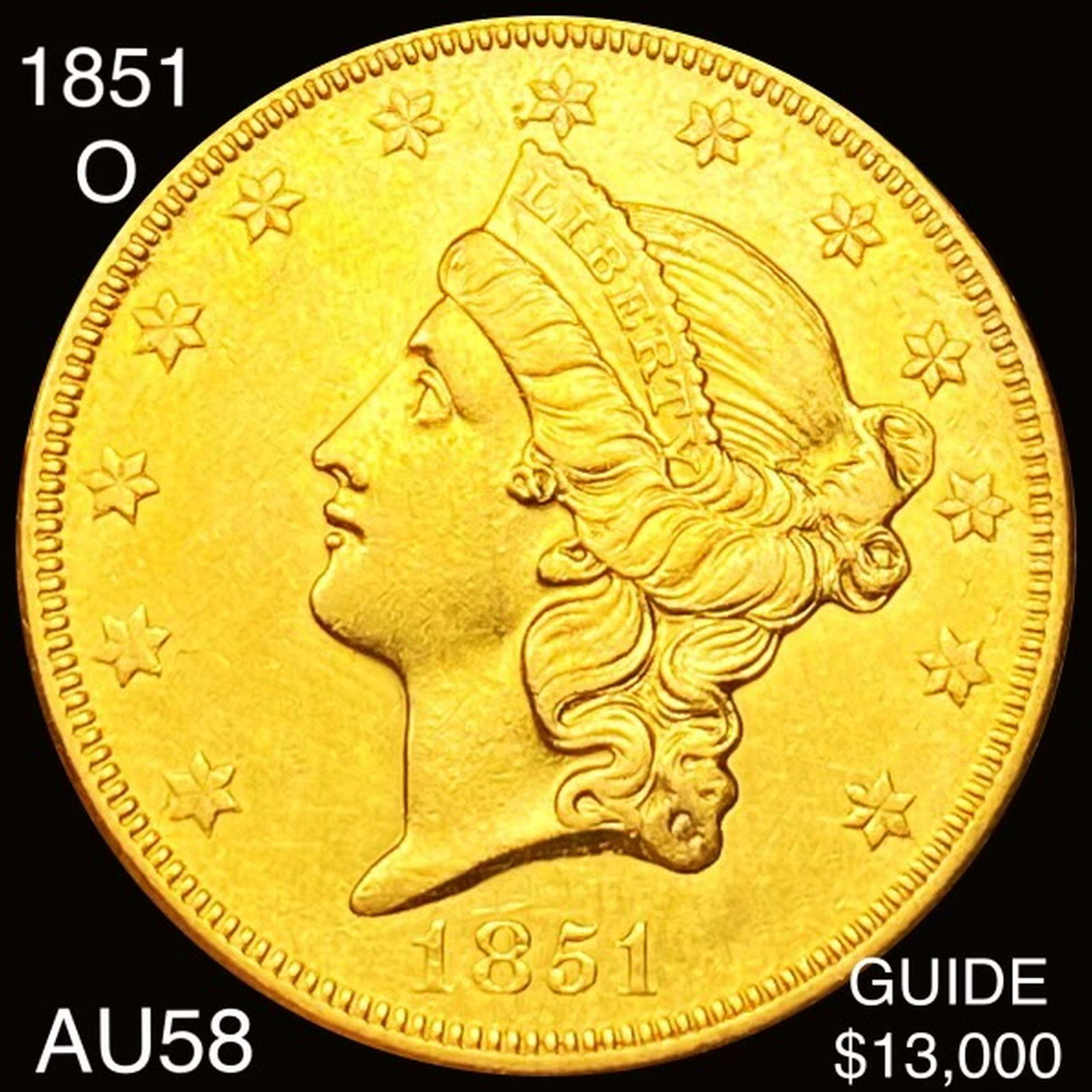 1851-O $20 Gold Double Eagle CHOICE AU (1 of 2)