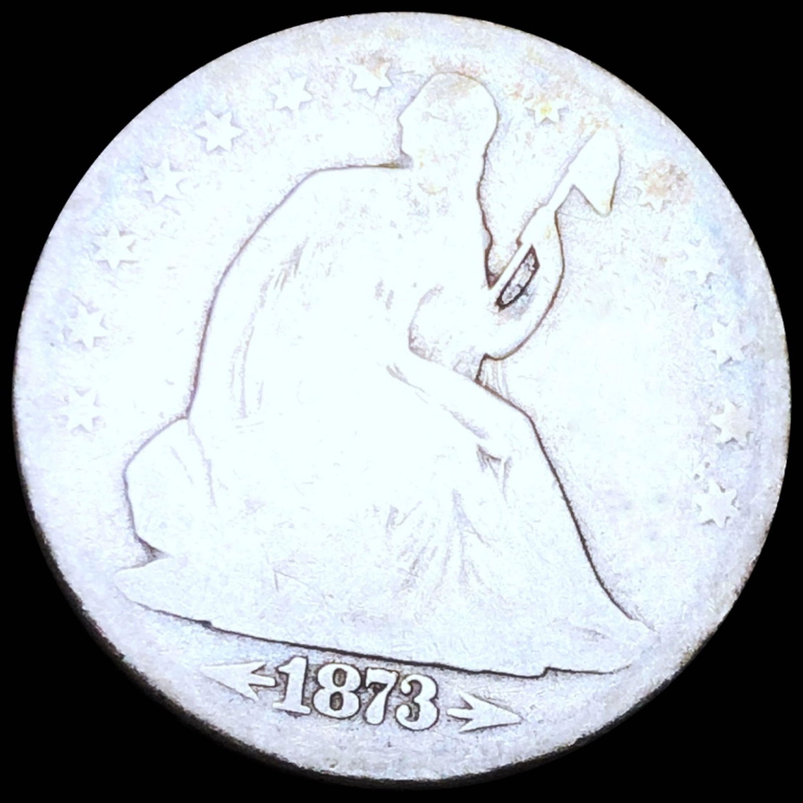 1873 Seated Liberty Half Dollar NICELY CIRCULATED (1 of 2)