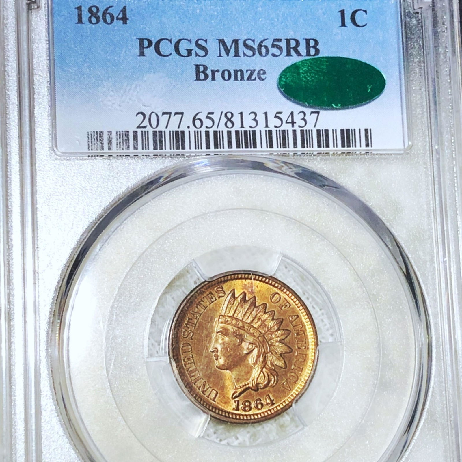 1864 Indian Head Penny PCGS - MS65RB CAC BRONZE (1 of 2)