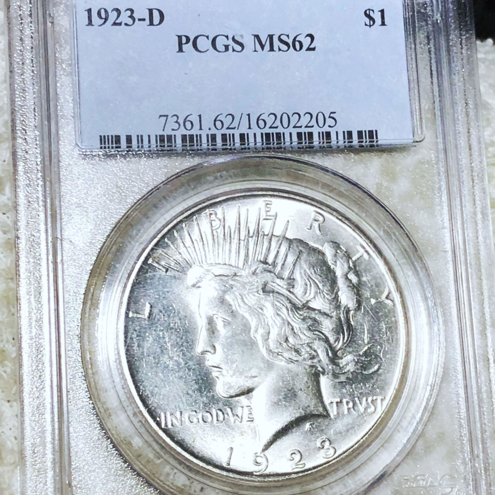 1923-D Silver Peace Dollar PCGS - MS62 (1 of 2)