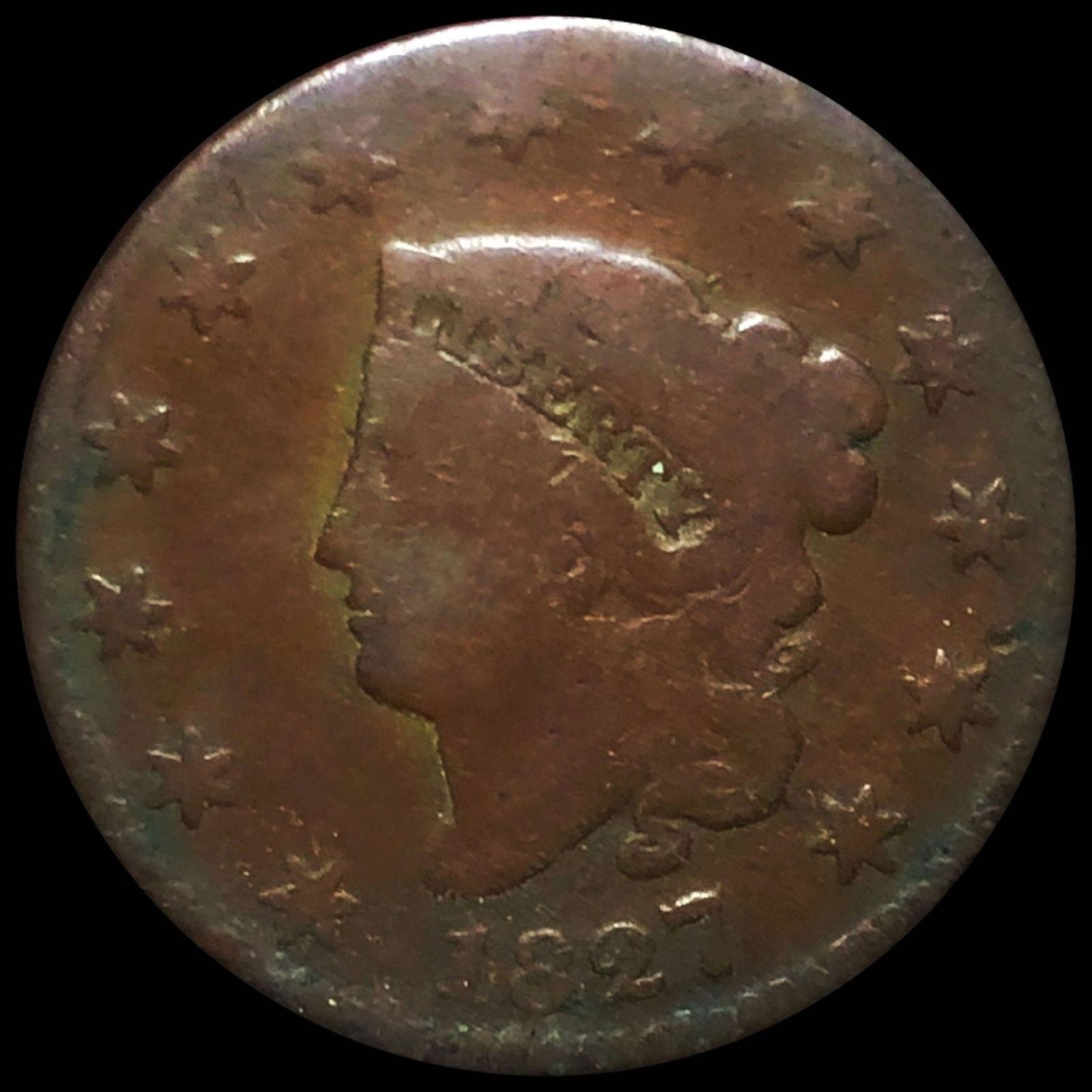 1827 Coronet Head Large Cent NICELY CIRCULATED (1 of 2)