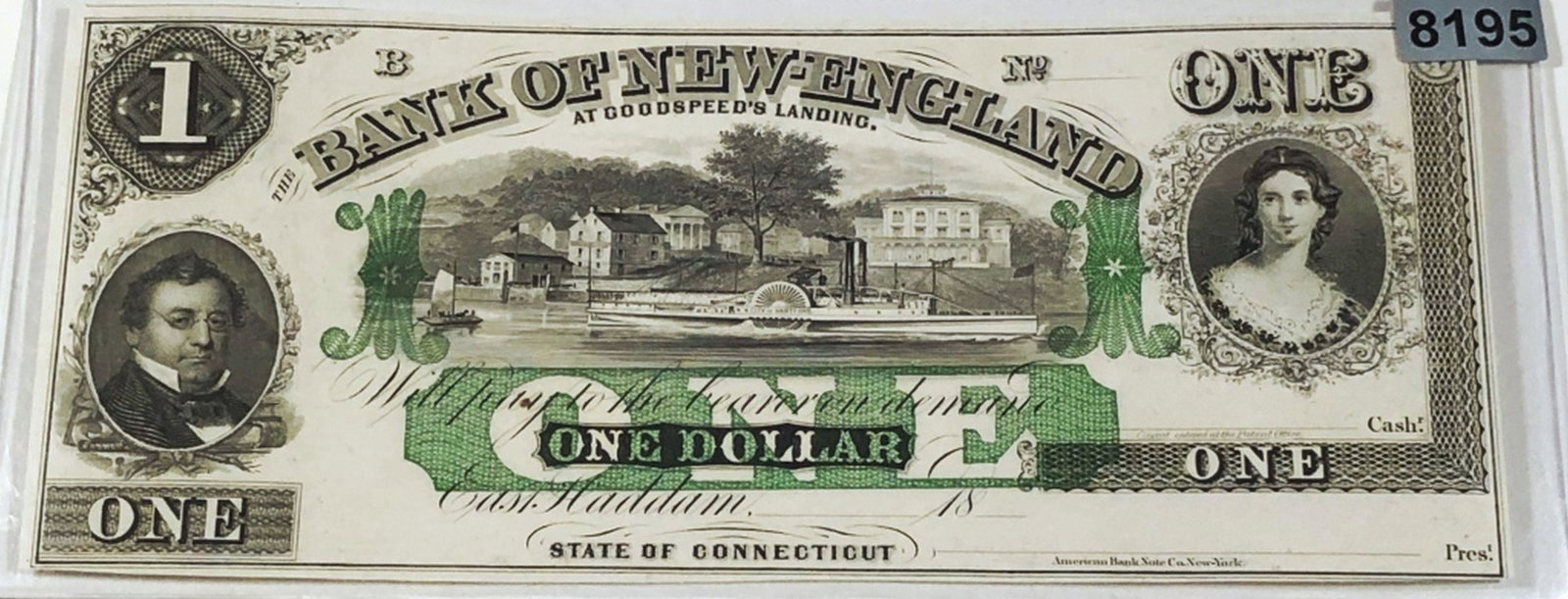 18?? $1 Bank Of New-England Bill UNCIRCULATED: 18?? $1 Bank Of New-England Bill UNCIRCULATED