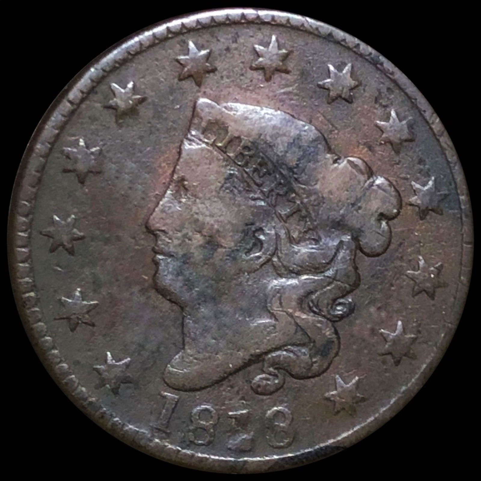 1818 Coronet Head Large Cent NICELY CIRCULATED (1 of 2)