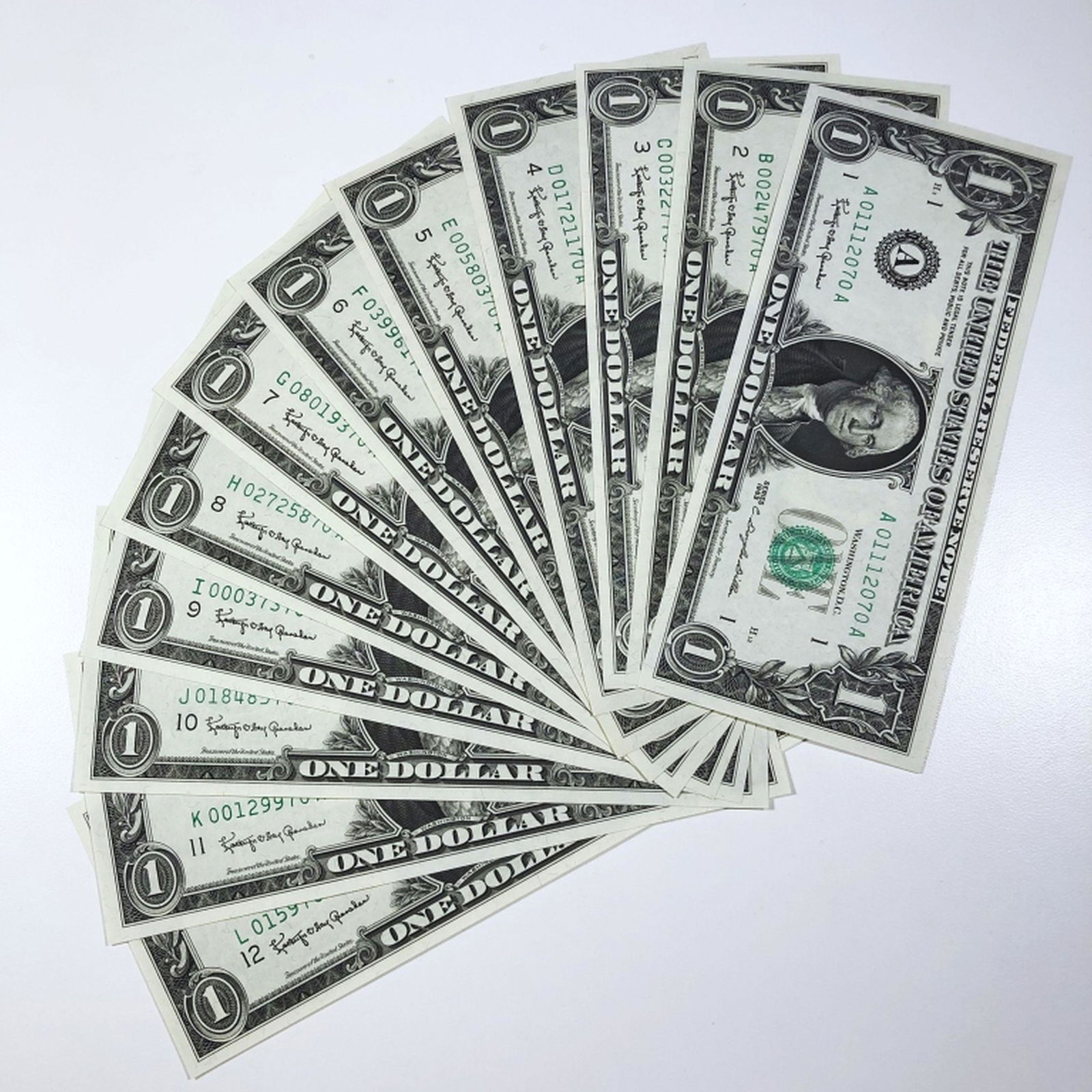 (12) 1963 $1 Green Seal Bill UNCIRCULATED (1 of 1)