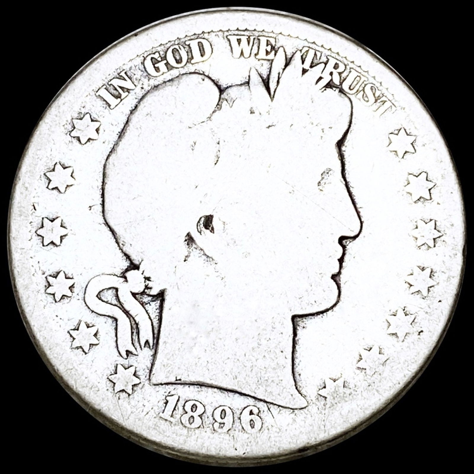 1896-S Barber Half Dollar NICELY CIRCULATED (1 of 2)