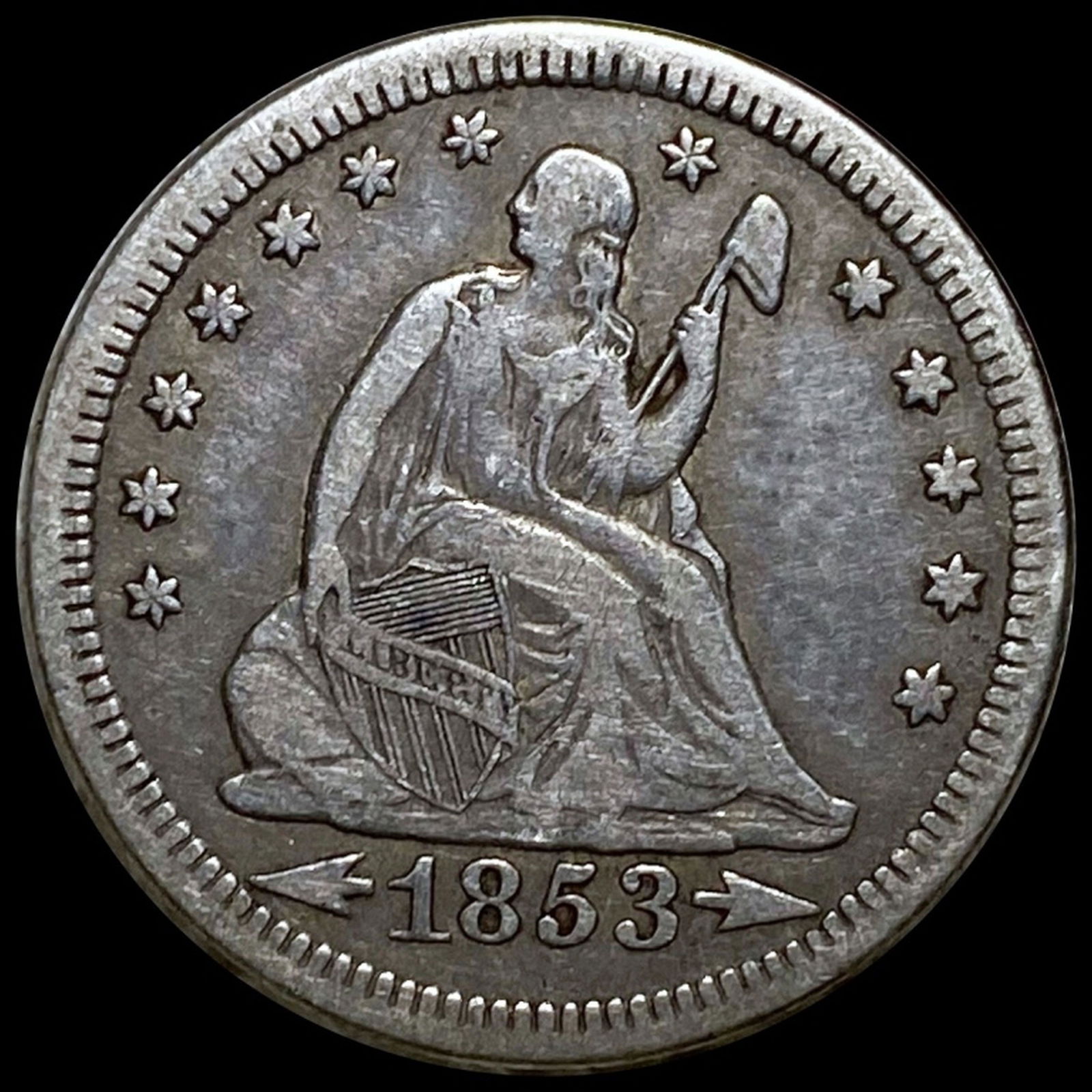 1853 Seated Liberty Quarter LIGHTLY CIRCULATED (1 of 2)