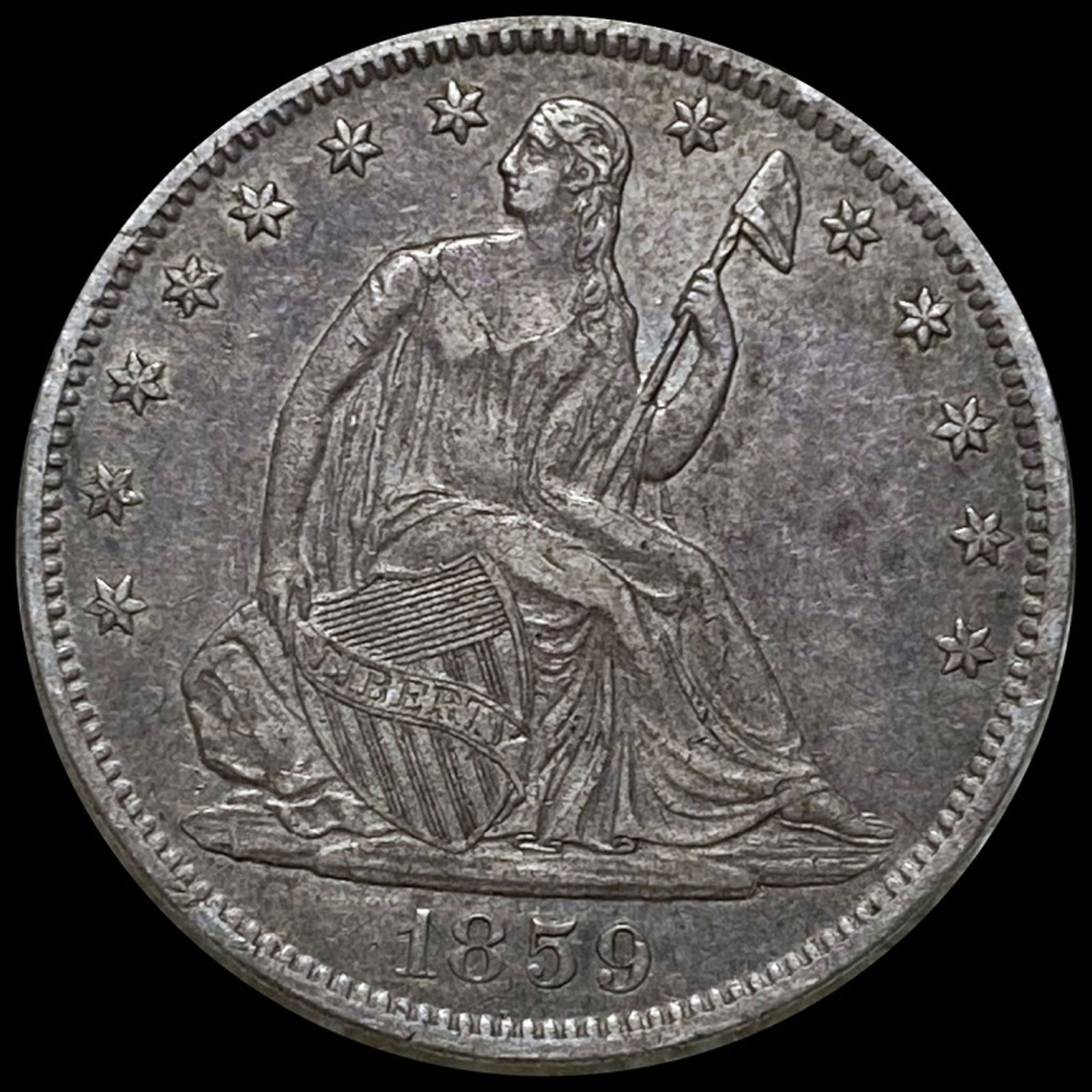 1859-O Seated Liberty Half Dollar NEARLY UNC (1 of 2)
