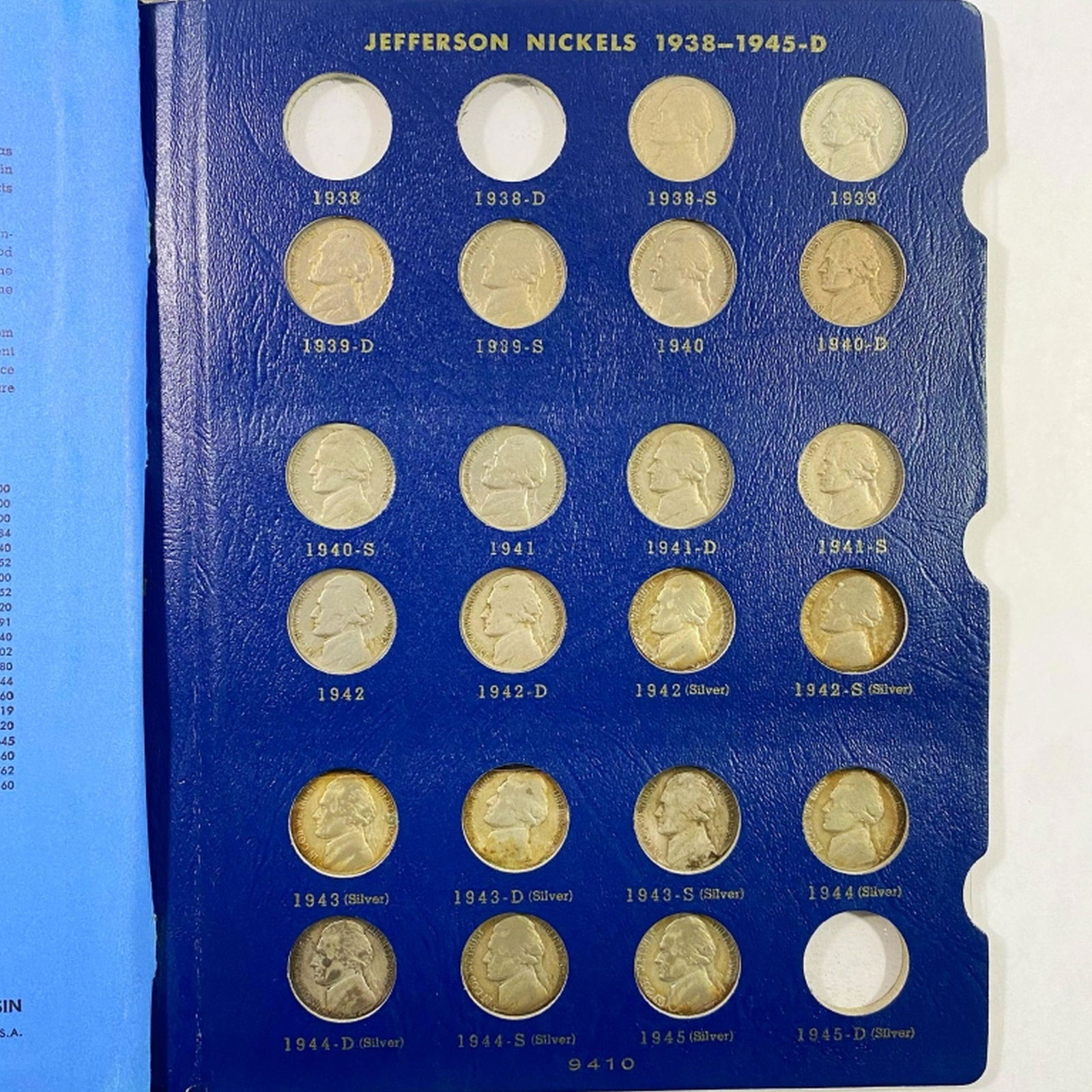 1938-1964 Jefferson Nickel Book LIGHT CIRC (1 of 7)