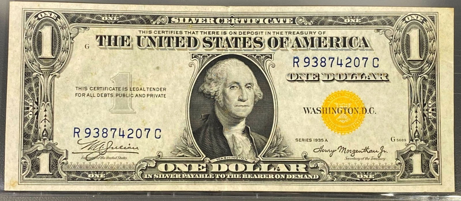 1935 US $1 Gold Seal Bill UNCIRCULATED (1 of 2)