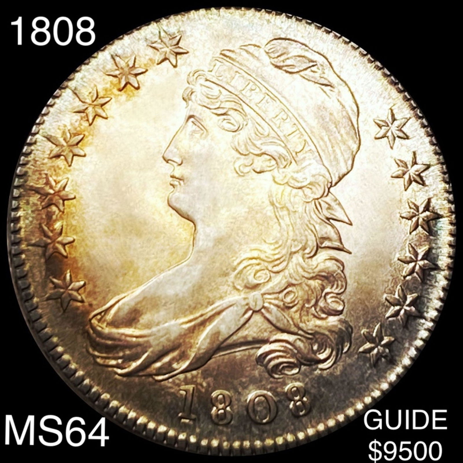 1808 Capped Bust Half Dollar CHOICE BU (1 of 2)