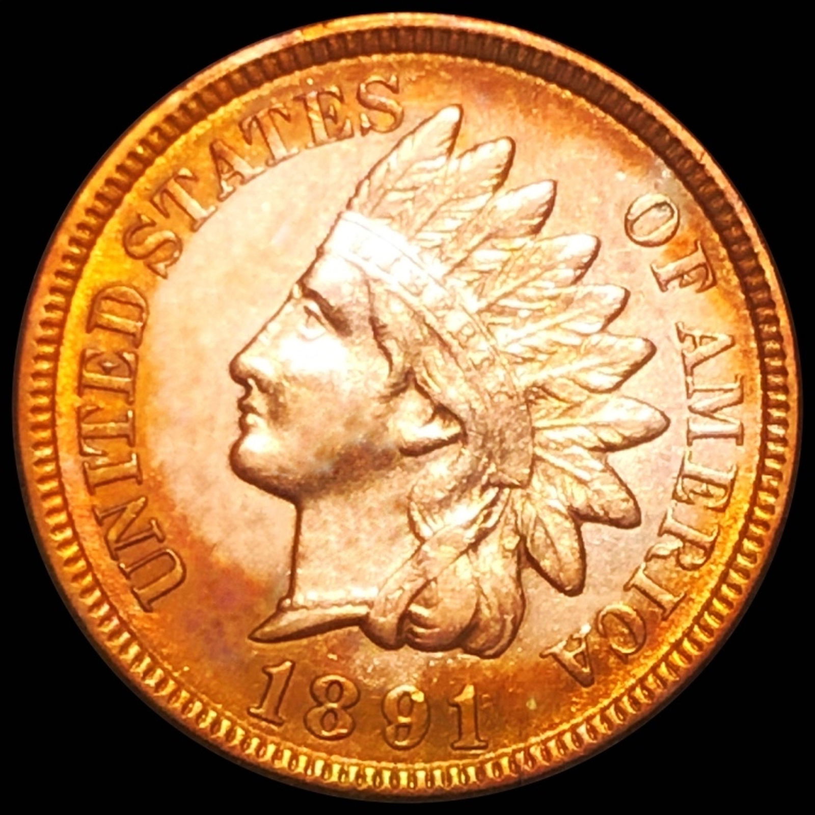 1891 Indian Head Penny UNCIRCULATED (1 of 2)