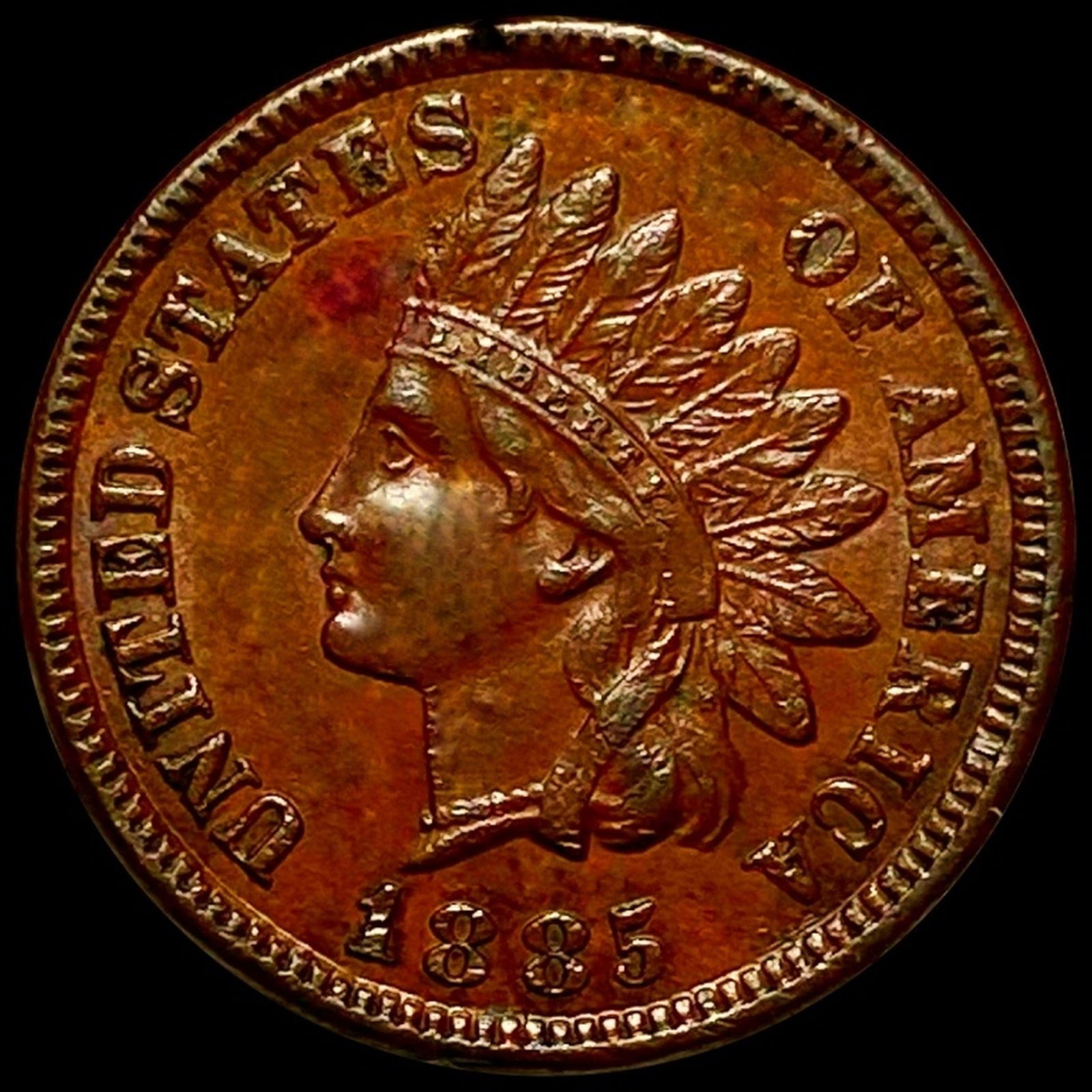 1885 Indian Head Penny CLOSELY UNCIRCULATED (1 of 2)