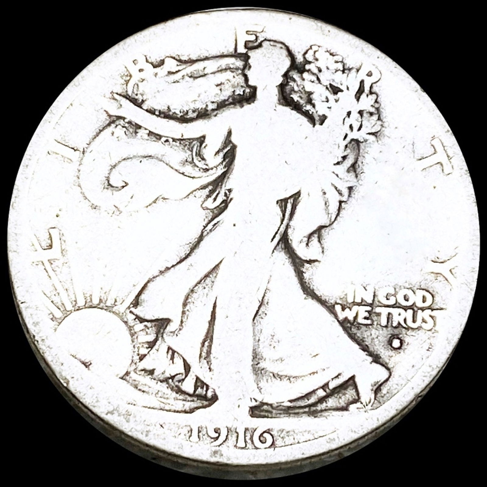 1916-S Walking Liberty Half Dollar NICELY CIRC (1 of 2)