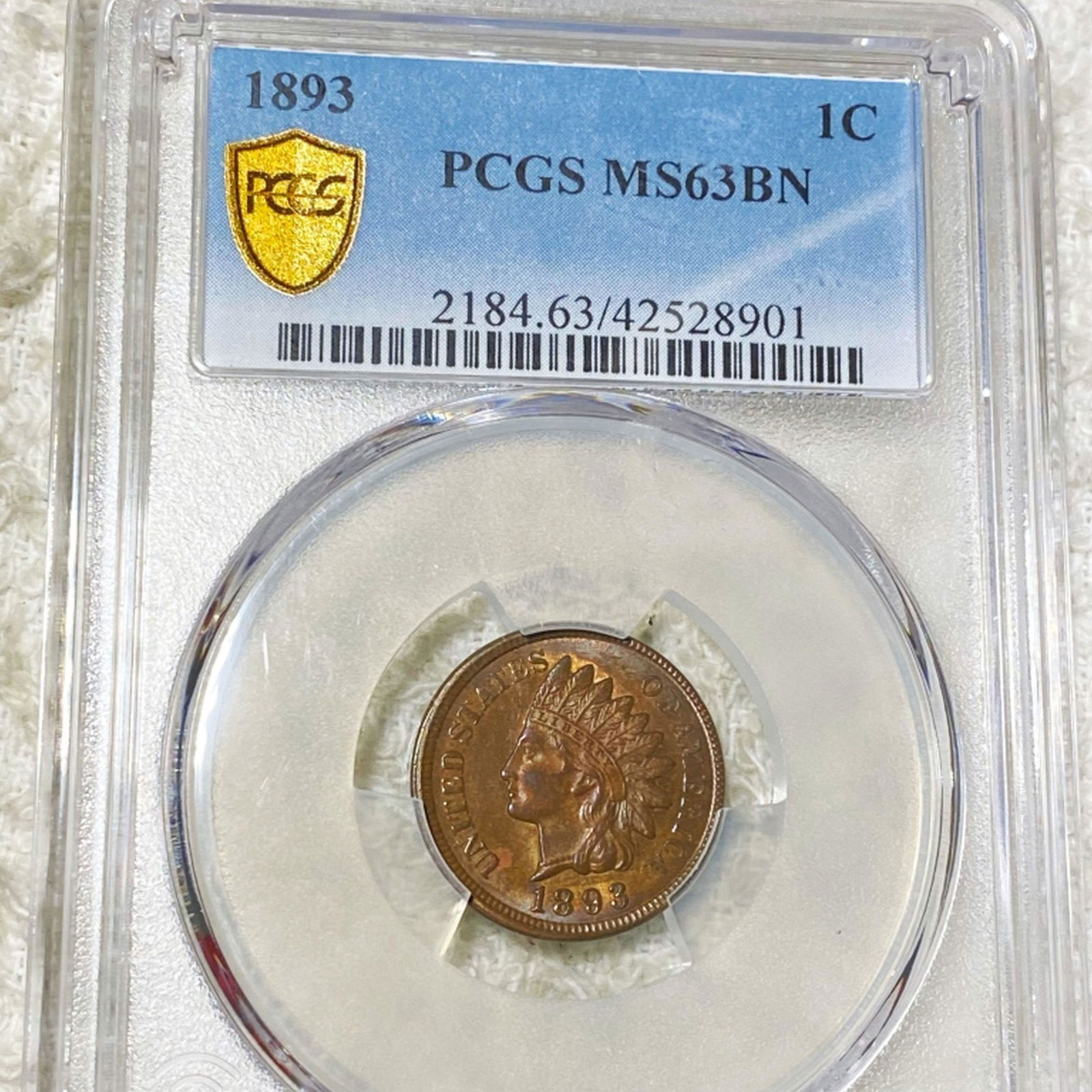 1893 Indian Head Penny PCGS - MS 63 BN (1 of 2)