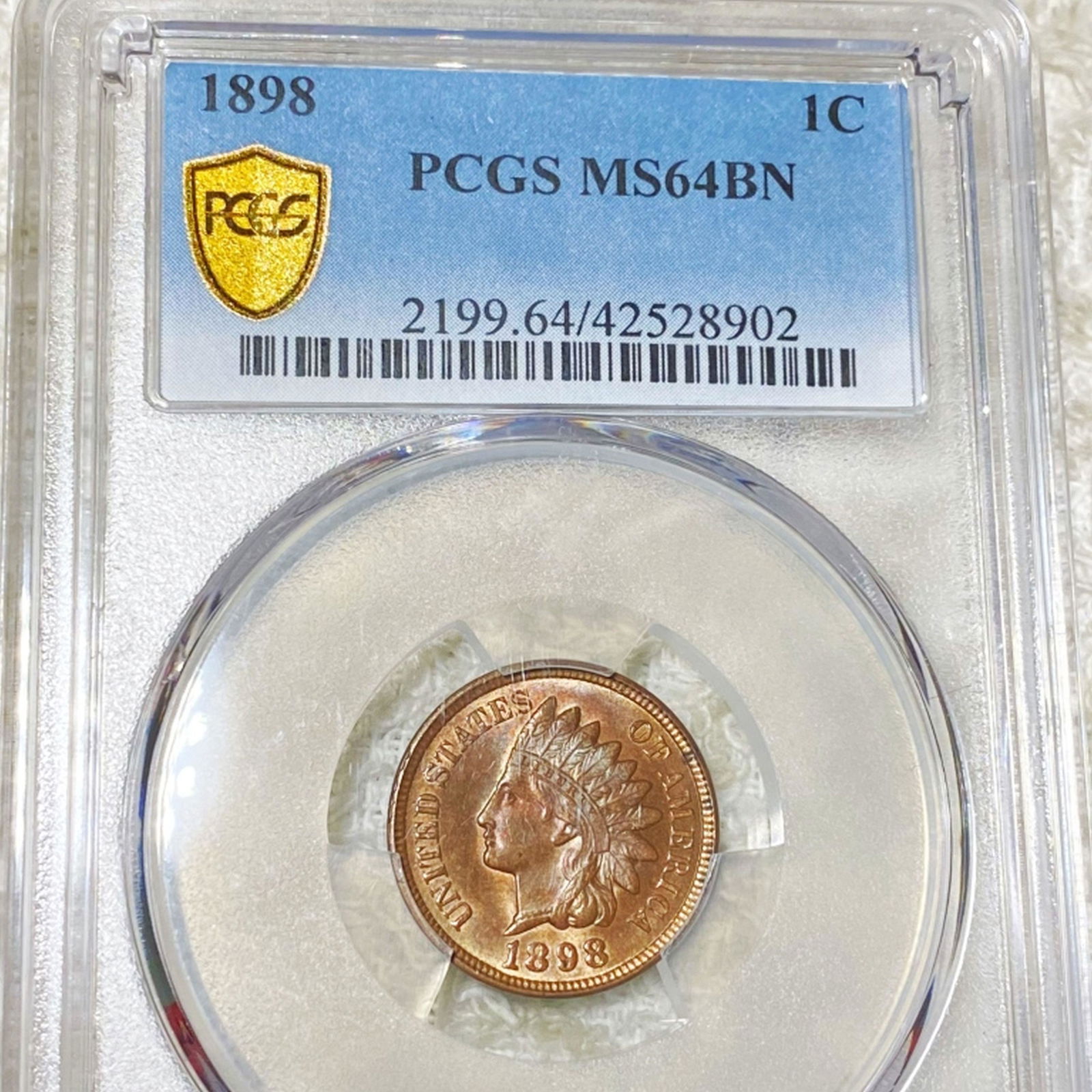 1898 Indian Head Penny PCGS - MS 64 BN (1 of 2)