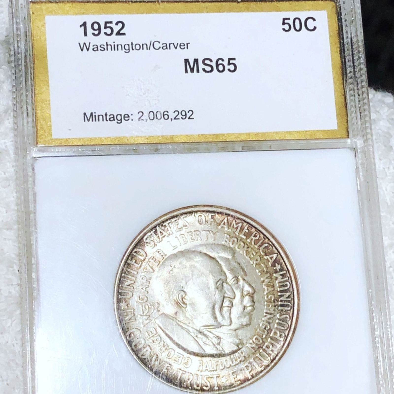 1952 Washington/Carver Half Dollar PCI - MS65 (1 of 2)