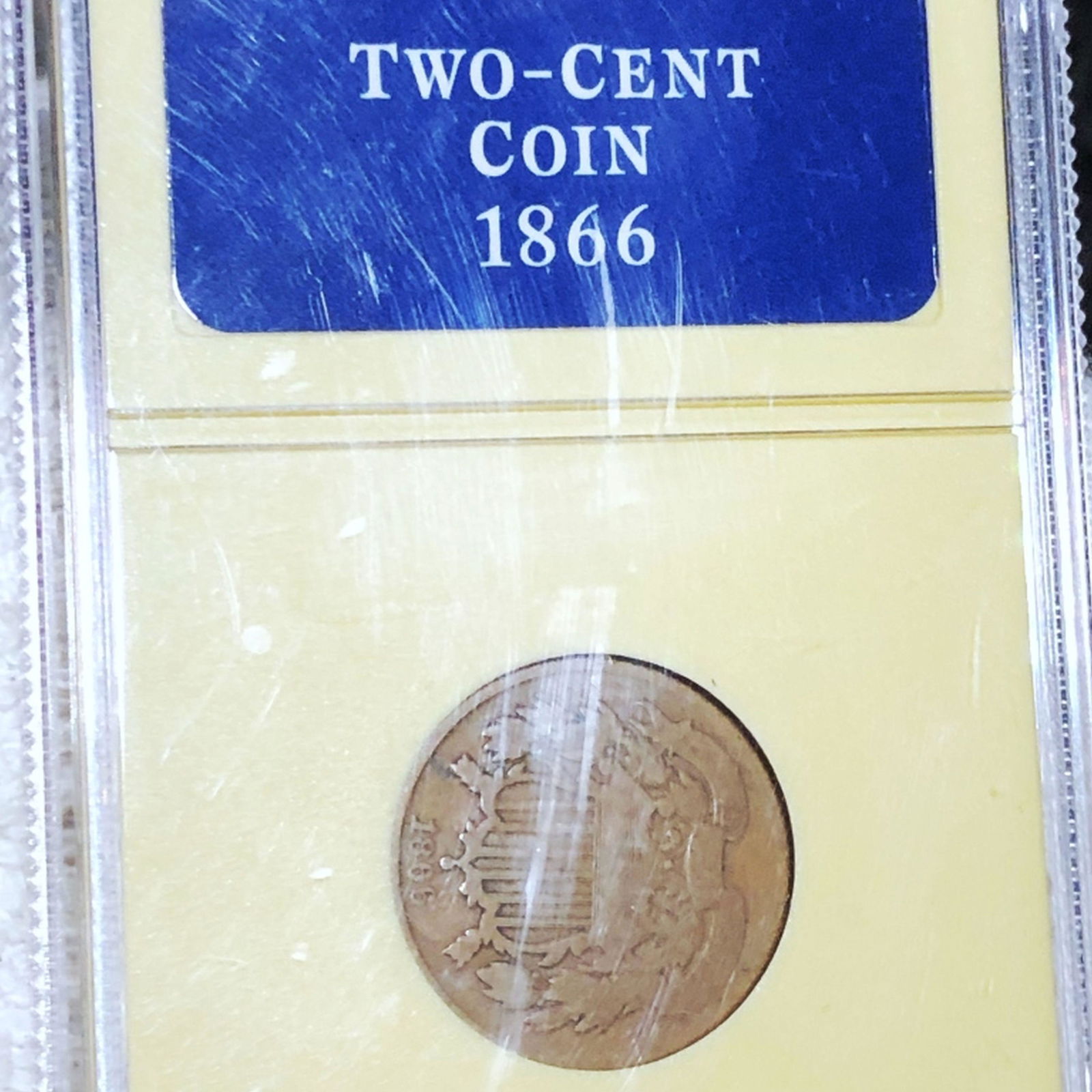 1866 Two Cent Piece NICELY CIRCULATED (1 of 2)